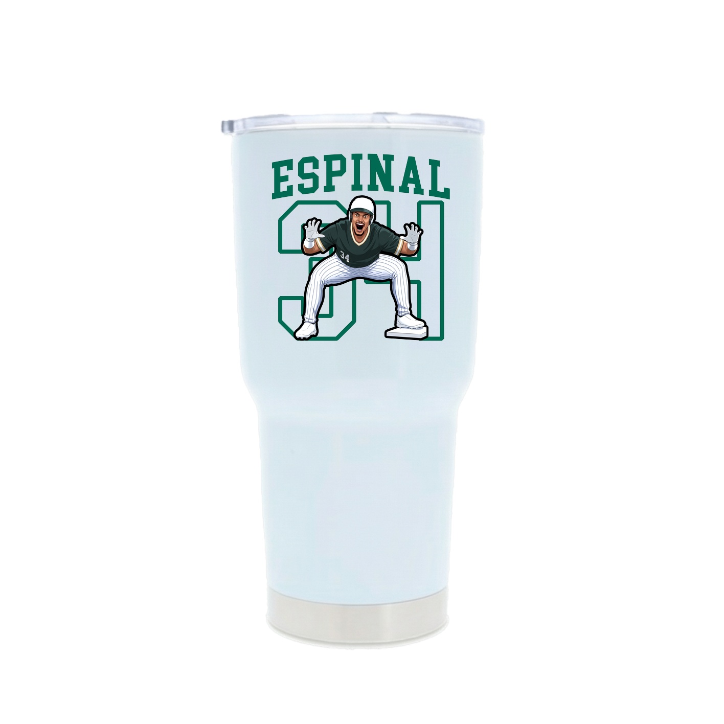 30oz Stainless Steel Tumbler — Shirsey in White