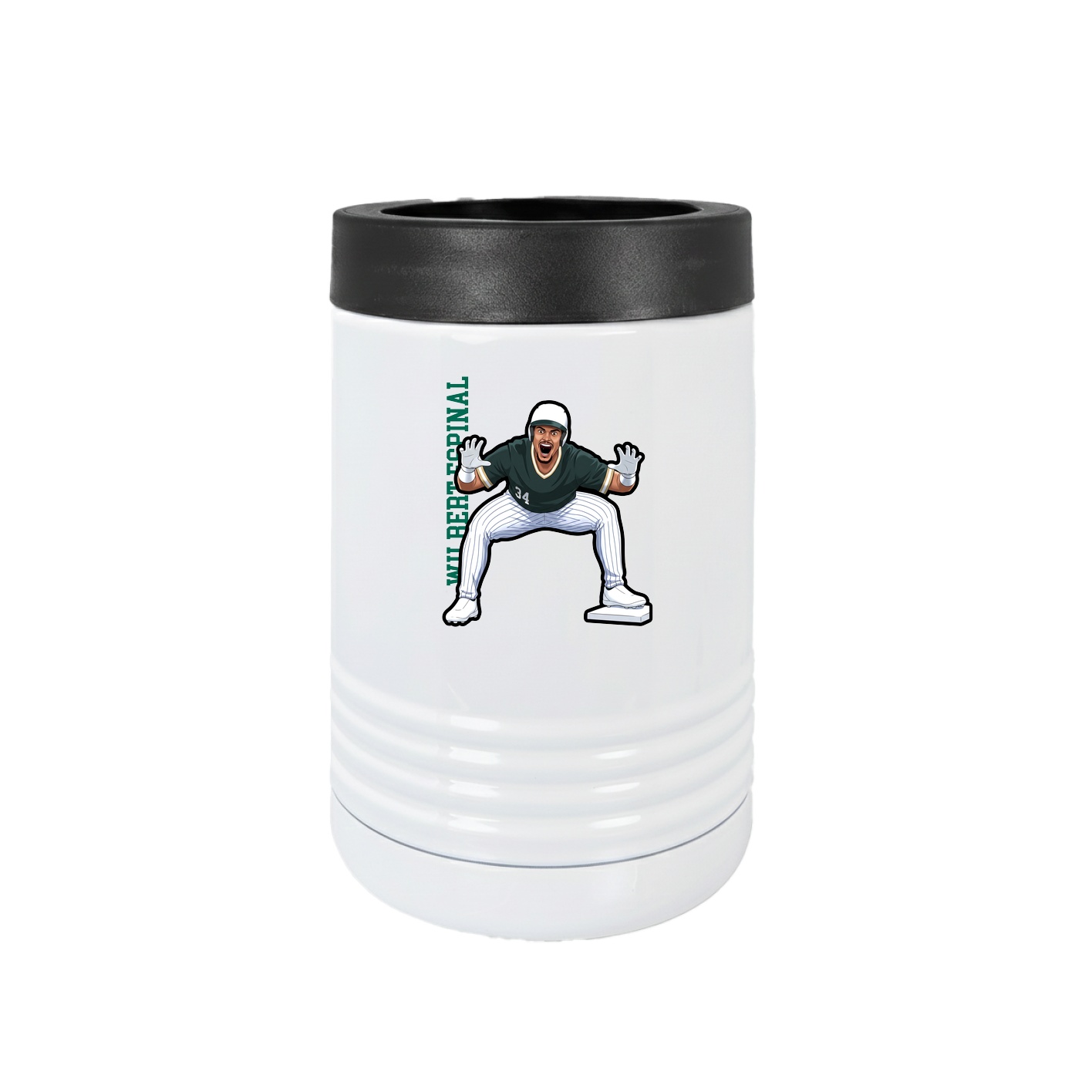 Beverage Holder — Name Vertical in White