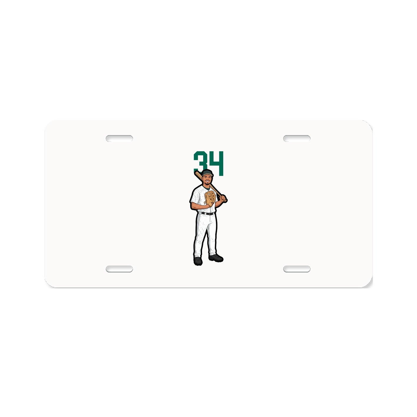 License Plate — Number Top in Classic