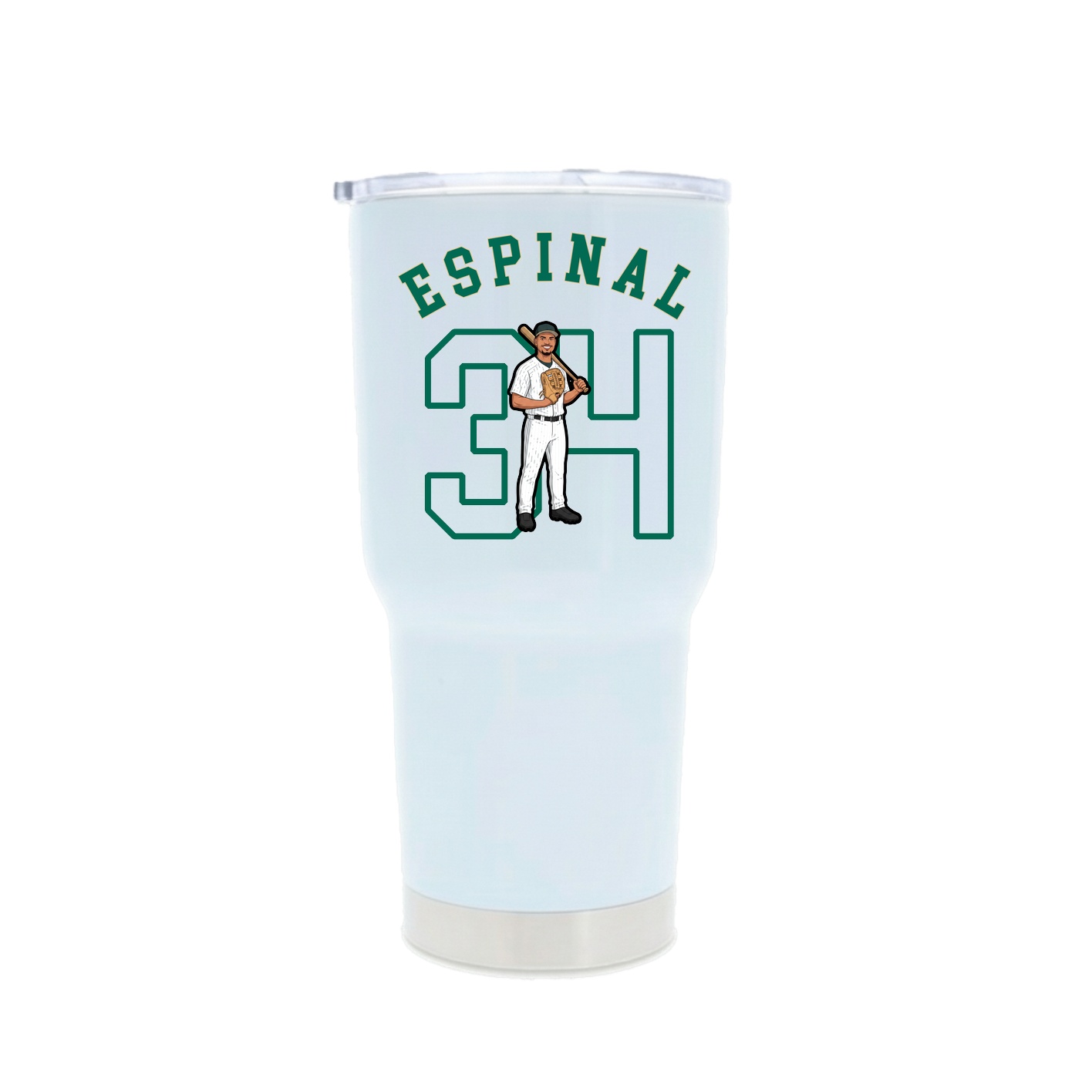 30oz Stainless Steel Tumbler — Shirsey Arch in White