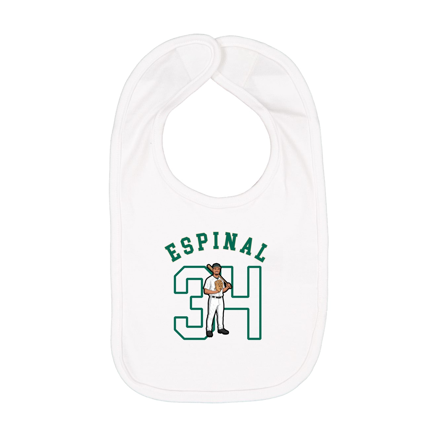 Infant Bib — Shirsey Arch in White
