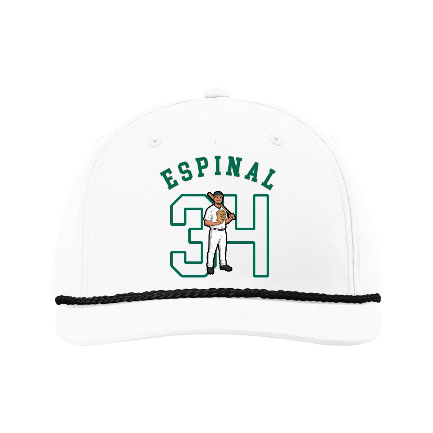 Five-Panel Classic Rope Cap — Shirsey Arch in White