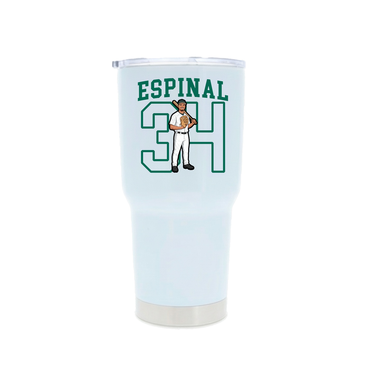 30oz Stainless Steel Tumbler — Shirsey in White