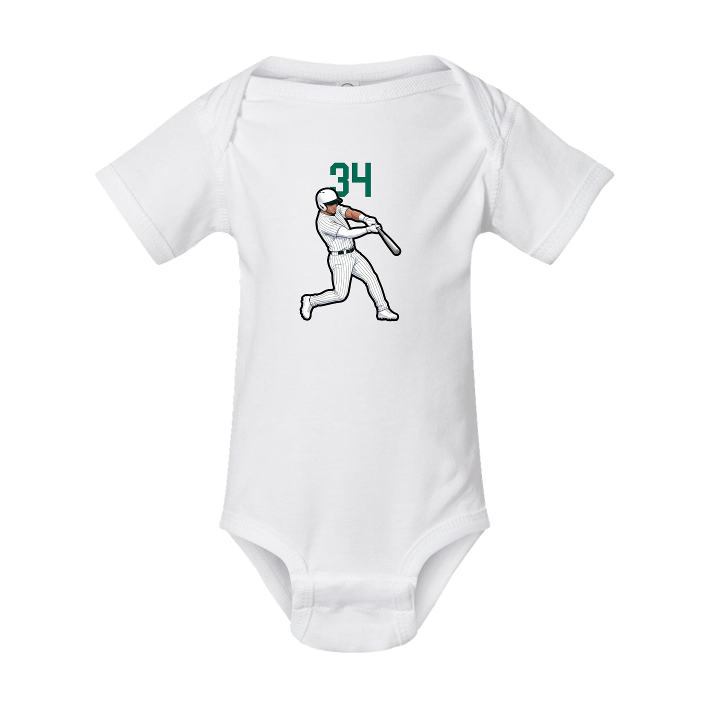 Baby Onesie — Number Top in White