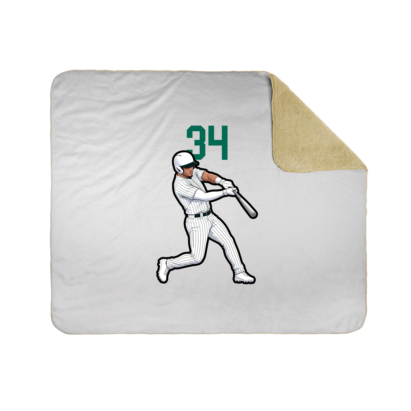Throw Blanket — Number Top in White