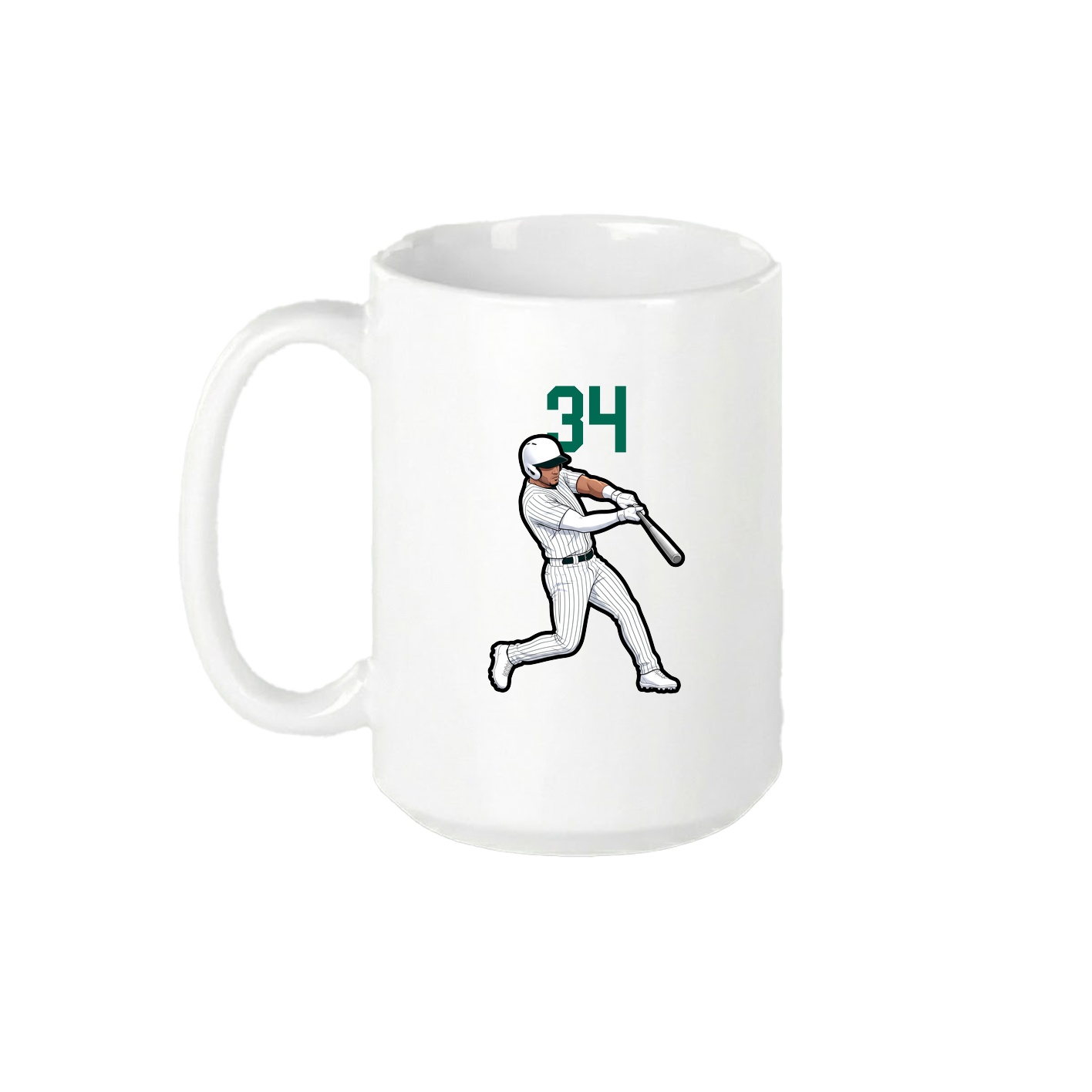 15oz Coffee Mug — Number Top in White