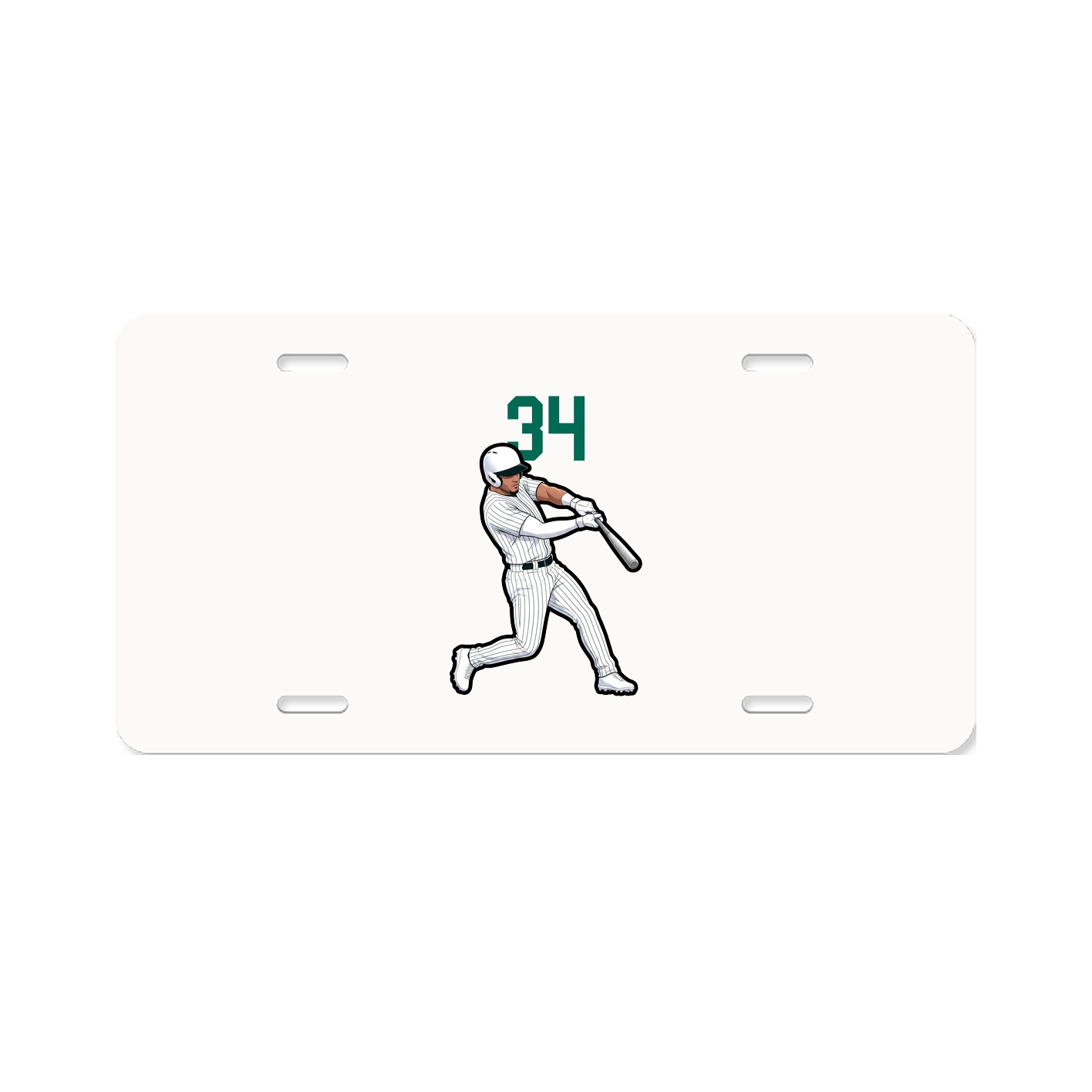 License Plate — Number Top in Classic