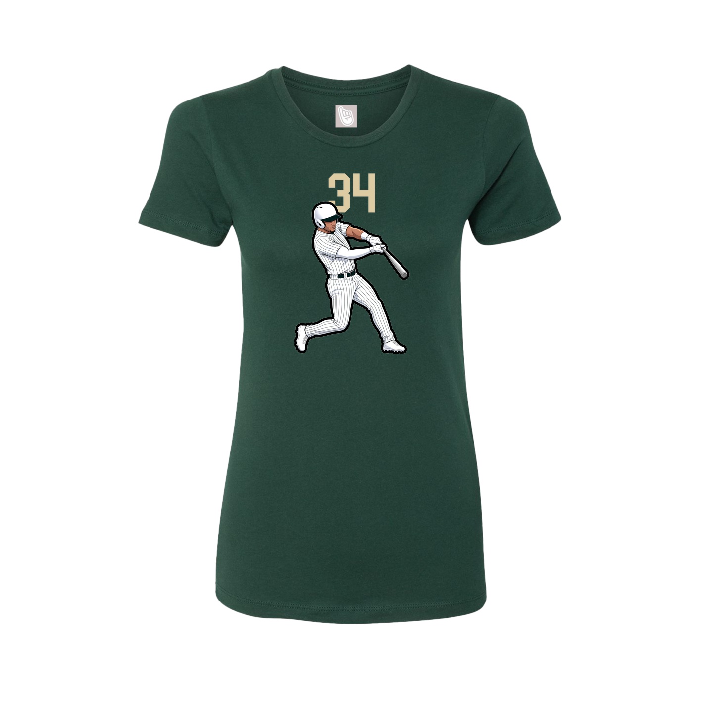 Womens Tee — Number Top in Green