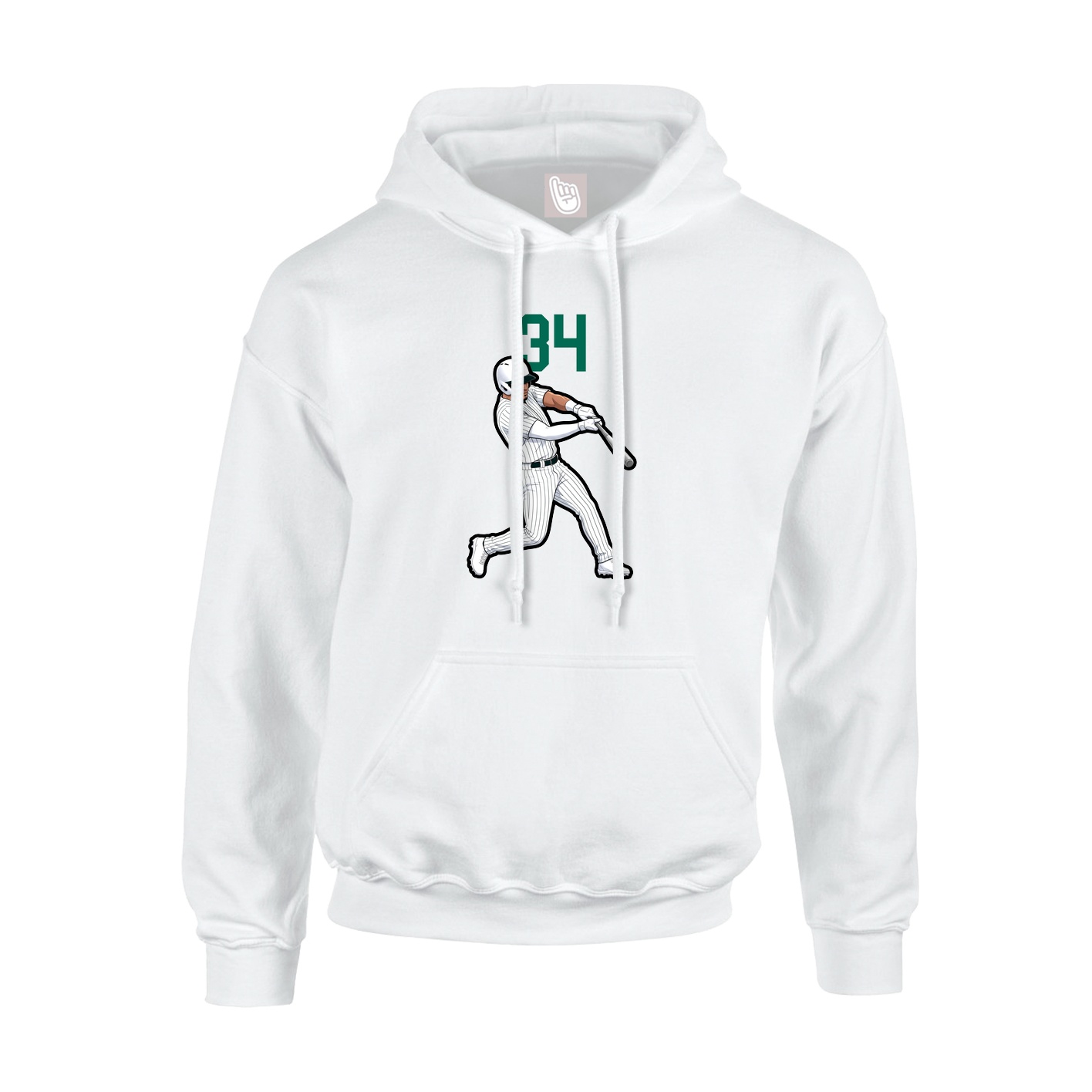 Hoodie — Number Top in White