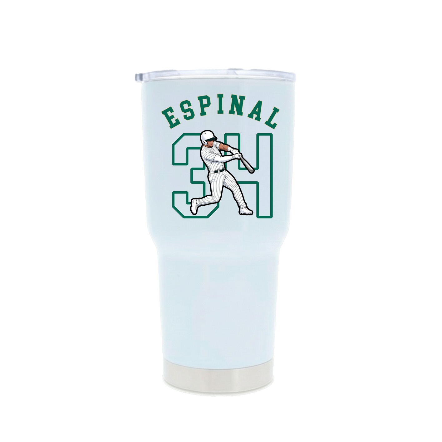 30oz Stainless Steel Tumbler — Shirsey Arch in White