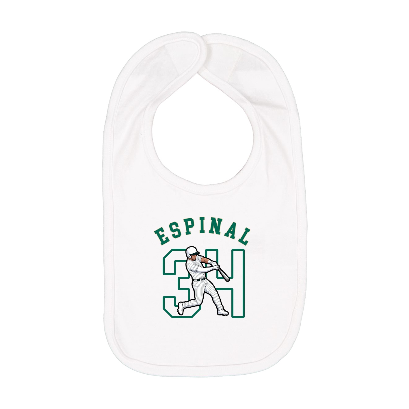 Infant Bib — Shirsey Arch in White