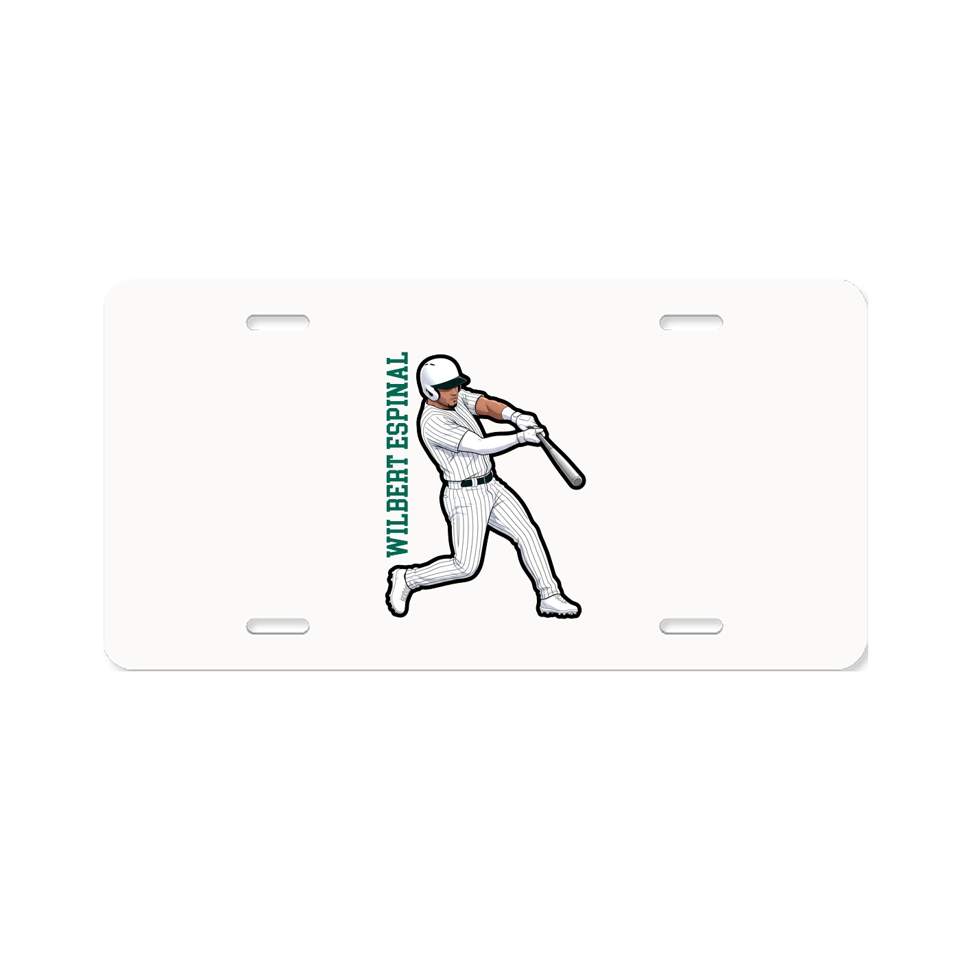 License Plate — Name Vertical in Classic