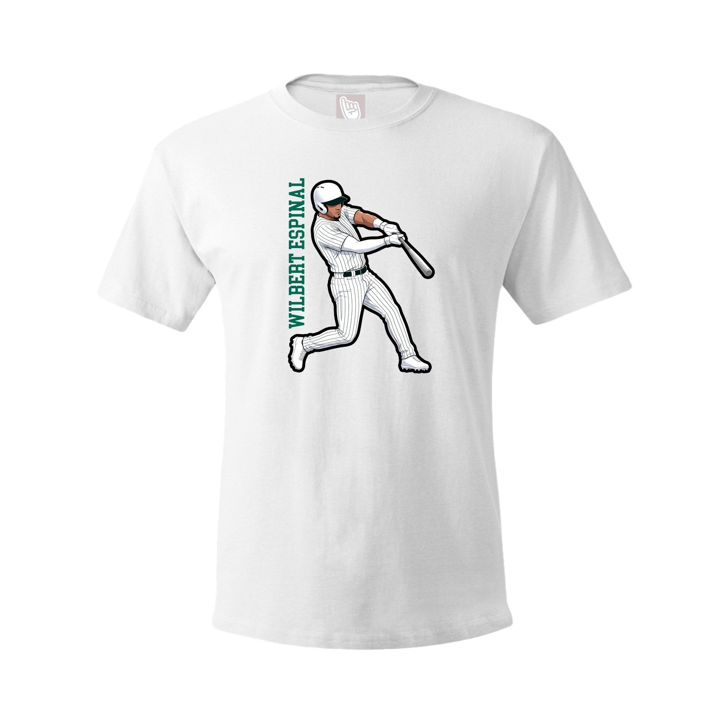 Youth Tee — Name Vertical in White