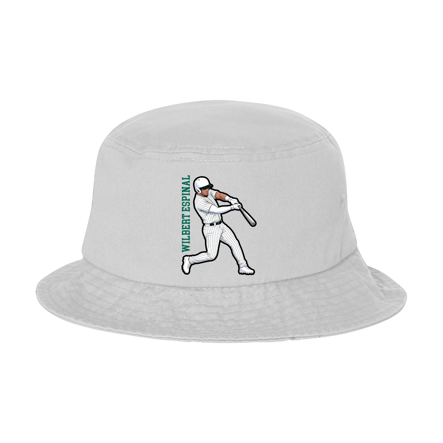 Bucket Cap — Name Vertical in White