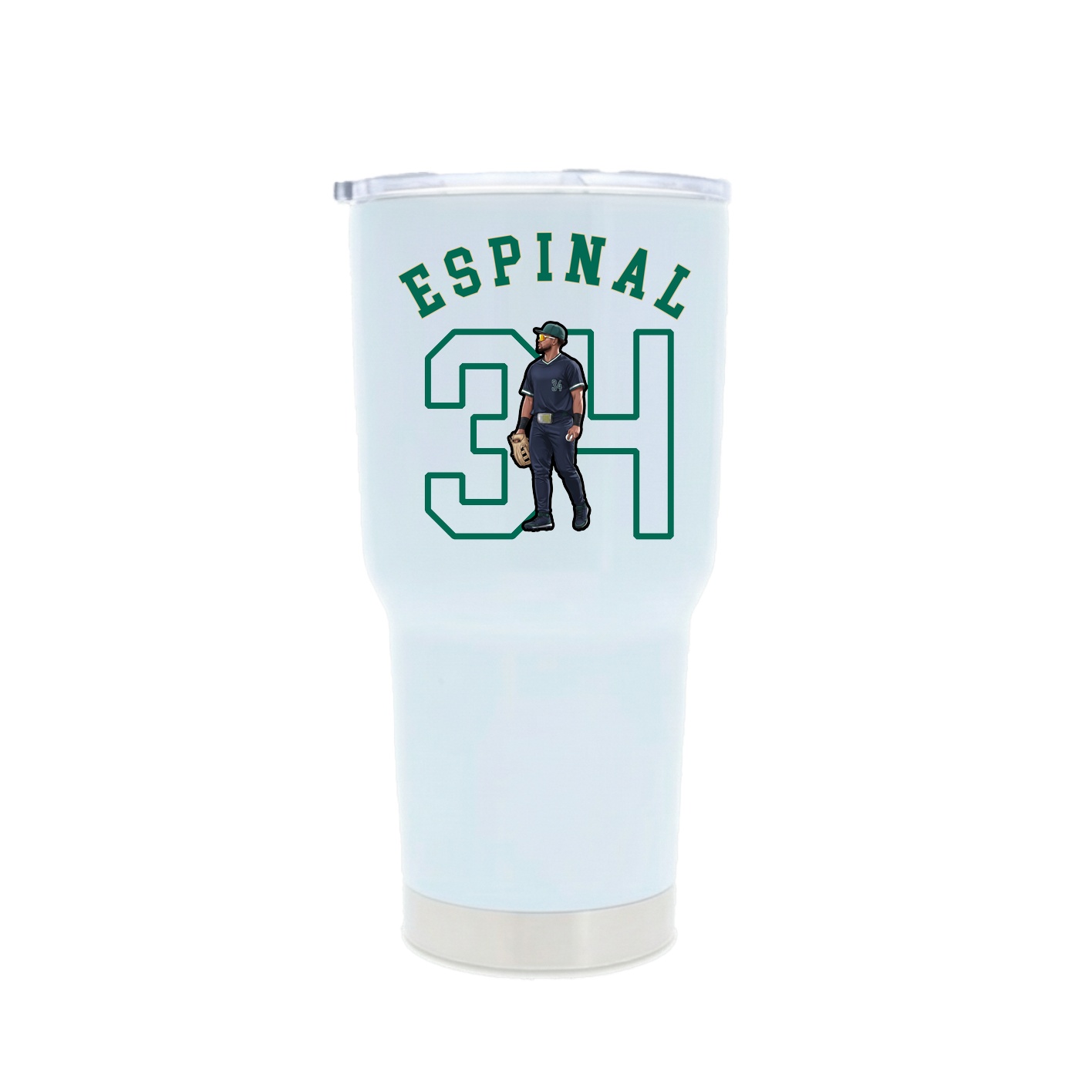 30oz Stainless Steel Tumbler — Shirsey Arch in White