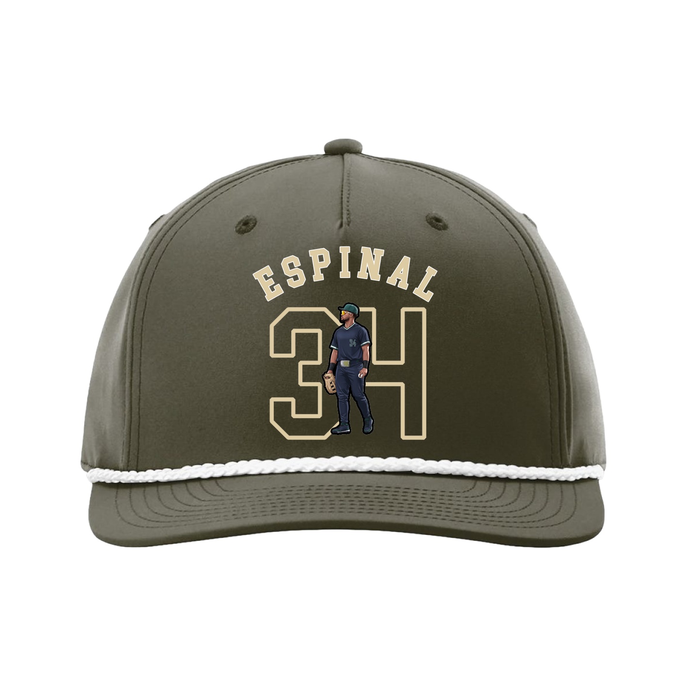 Five-Panel Classic Rope Cap — Shirsey Arch in Green