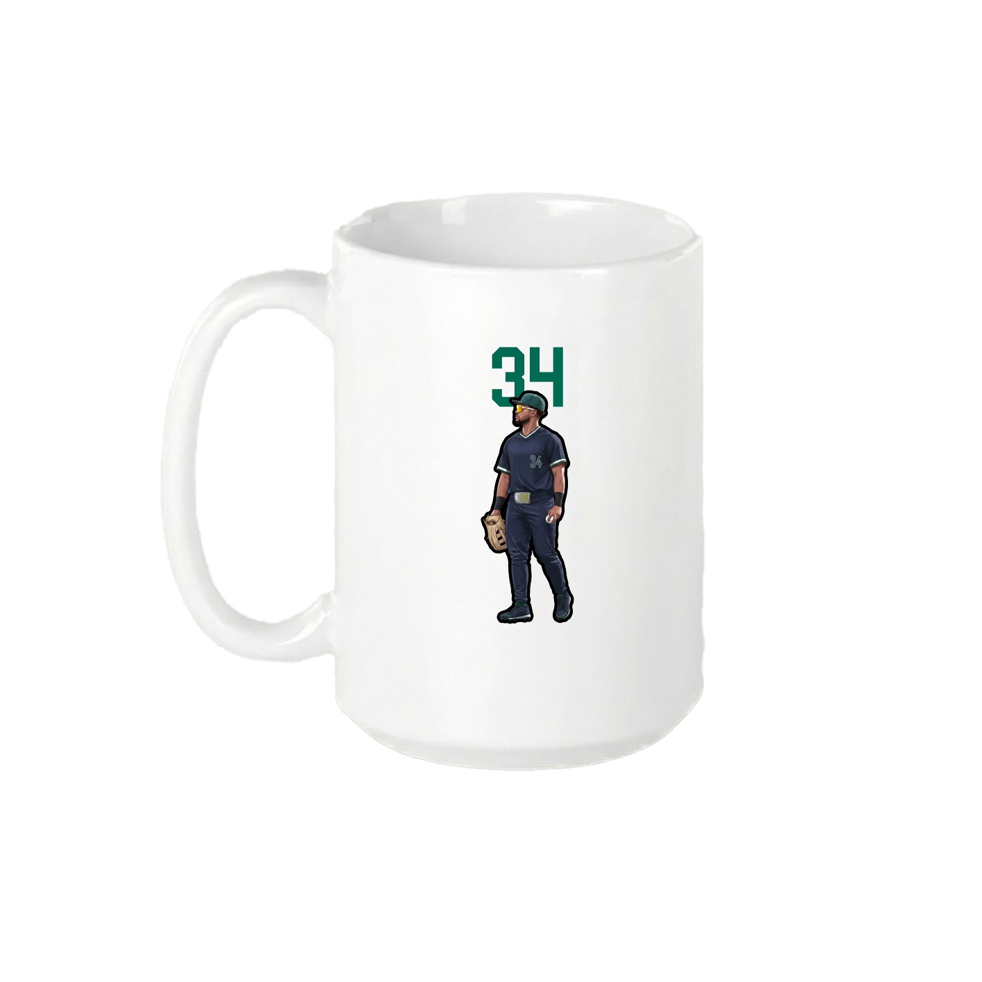 15oz Coffee Mug — Number Top in White