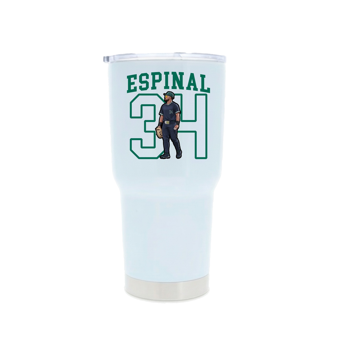 30oz Stainless Steel Tumbler — Shirsey in White