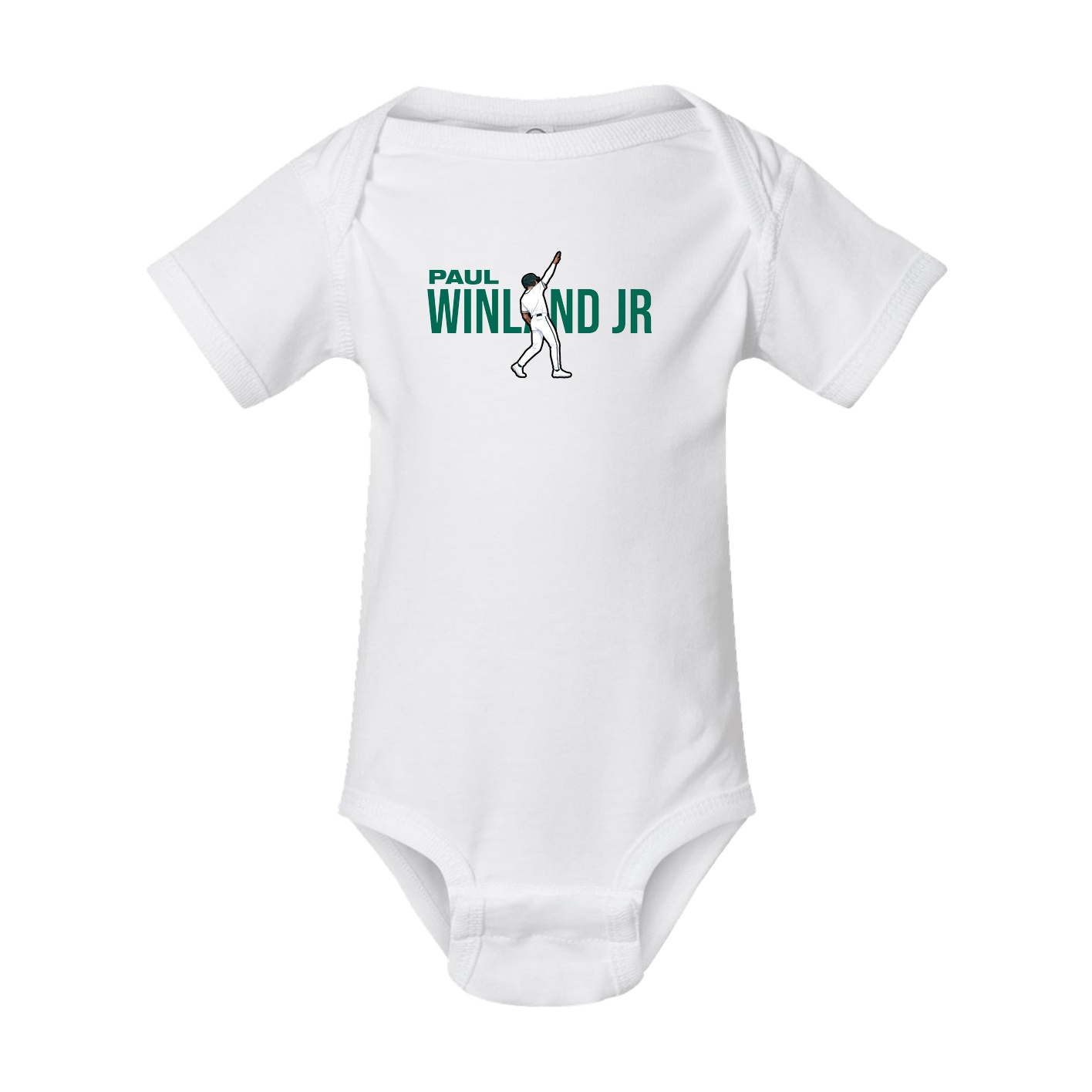 Baby Onesie — Player Name in White
