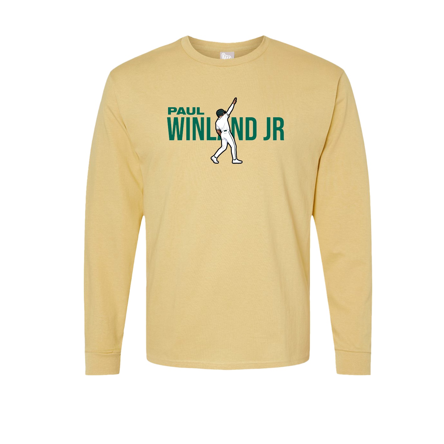 Long Sleeve Tee — Player Name in Vegas Gold