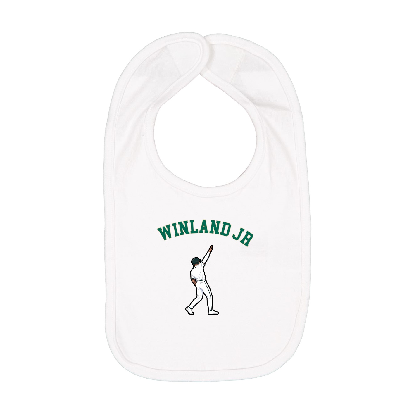 Infant Bib — Shirsey Arch in White