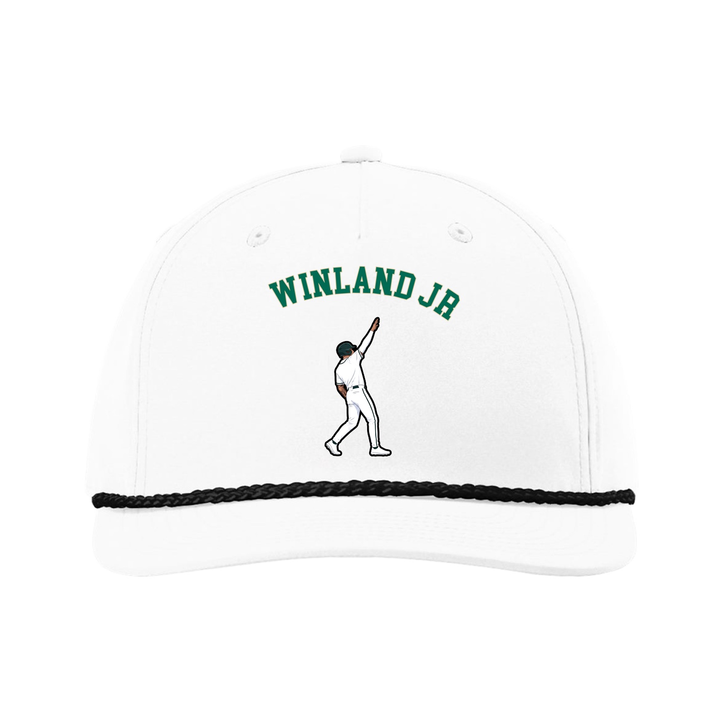 Five-Panel Classic Rope Cap — Shirsey Arch in White
