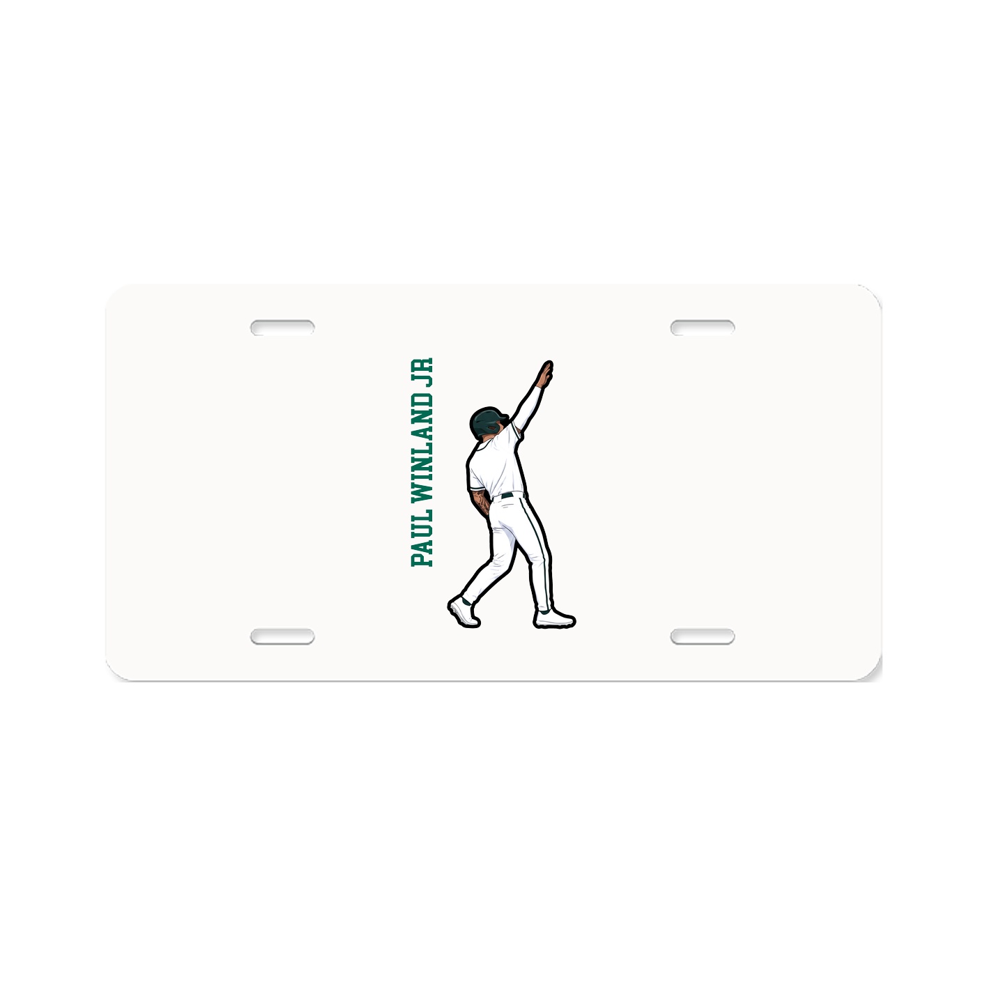 License Plate — Name Vertical in Classic