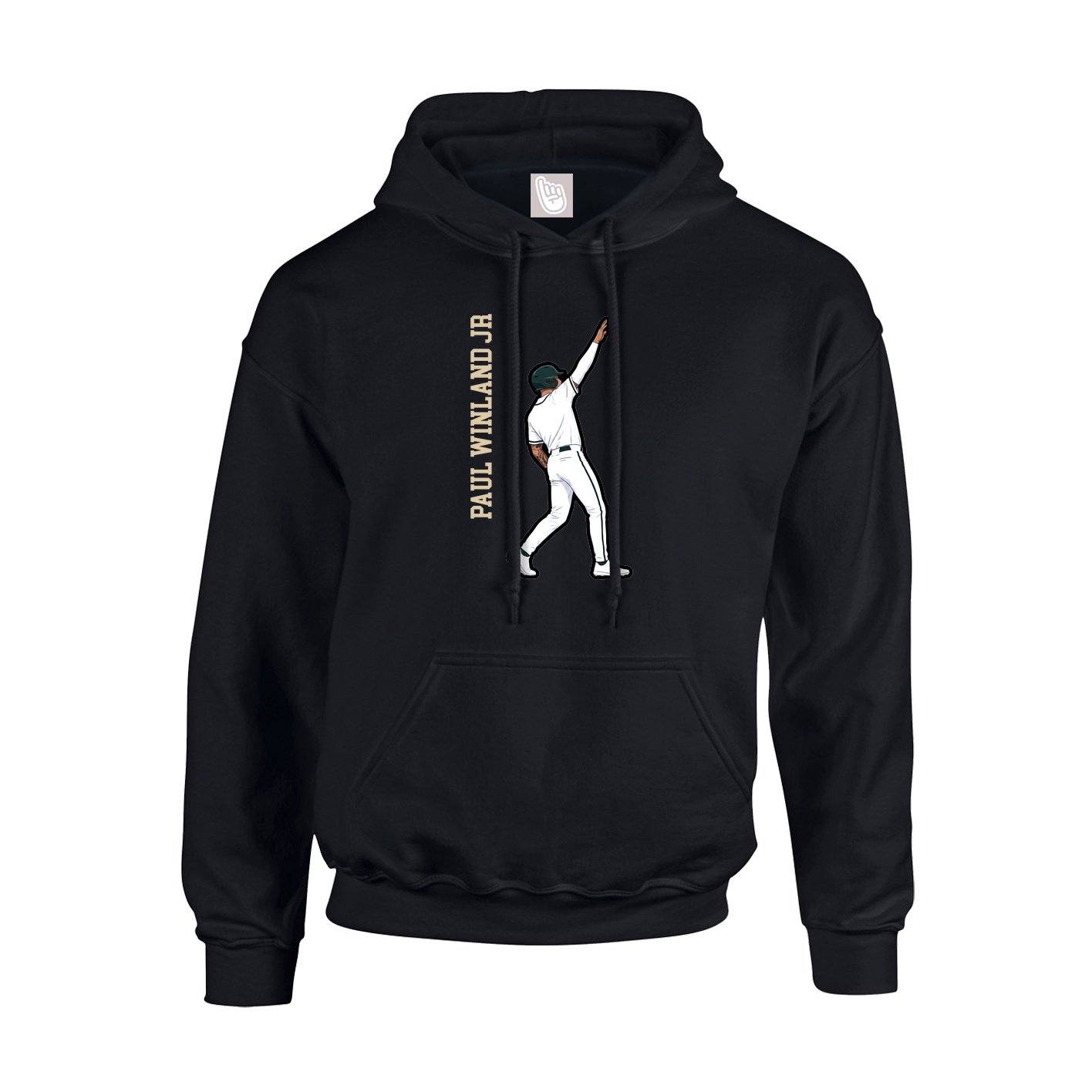 Youth Hoodie — Name Vertical in Black