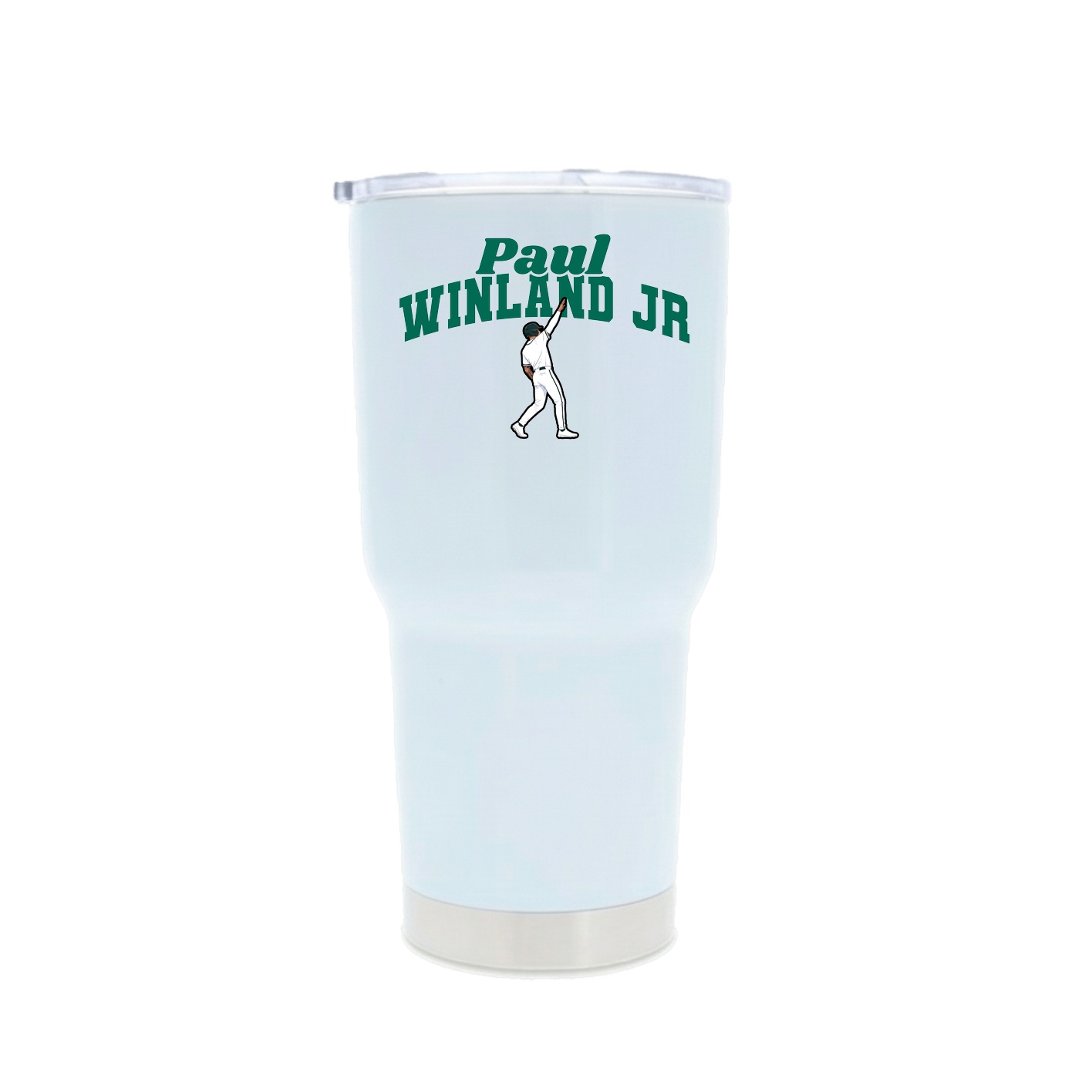 30oz Stainless Steel Tumbler — Signature Arch in White