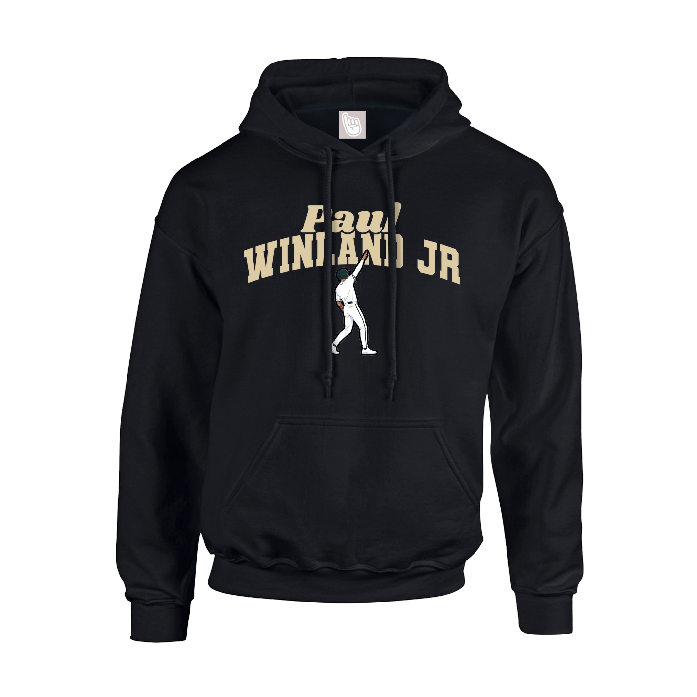 Youth Hoodie — Signature Arch in Black
