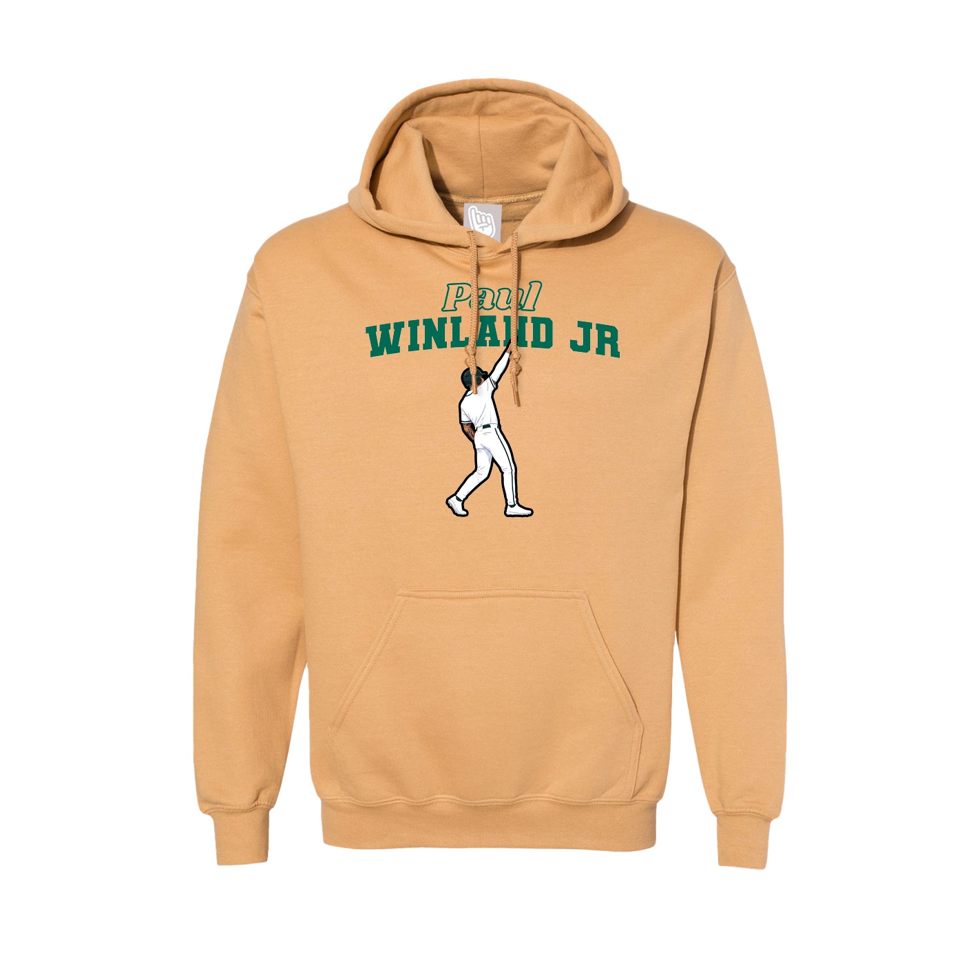 Hoodie — Name Arch in Vegas Gold
