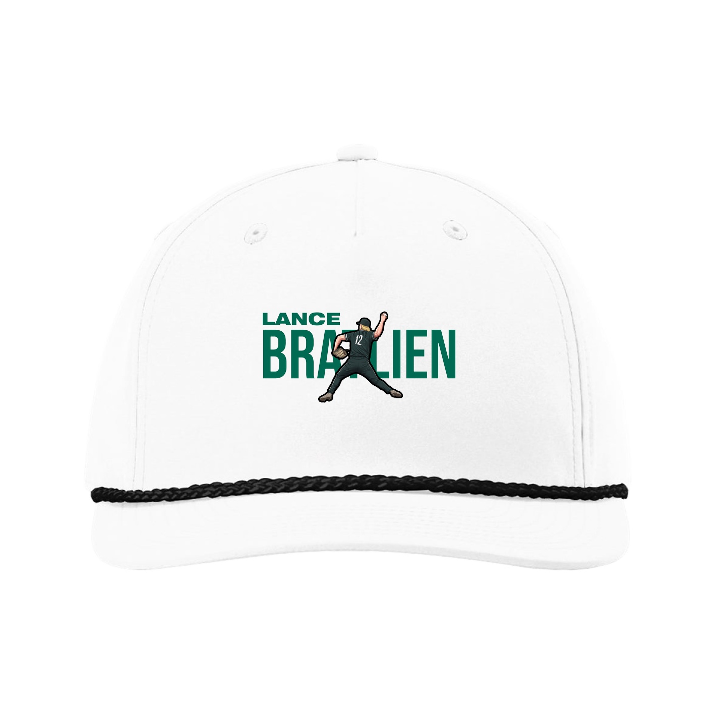Five-Panel Classic Rope Cap — Player Name in White