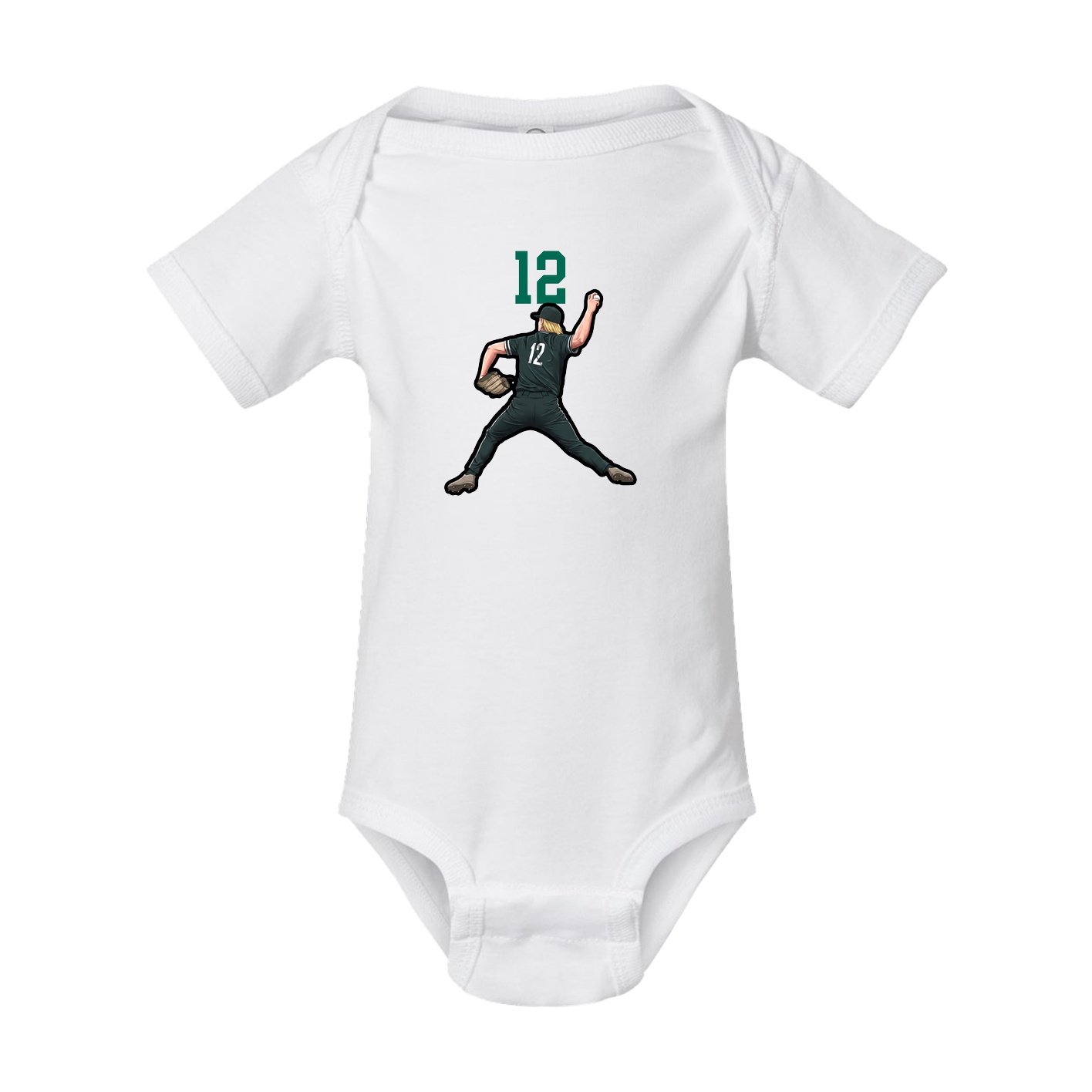 Baby Onesie — Number Top in White
