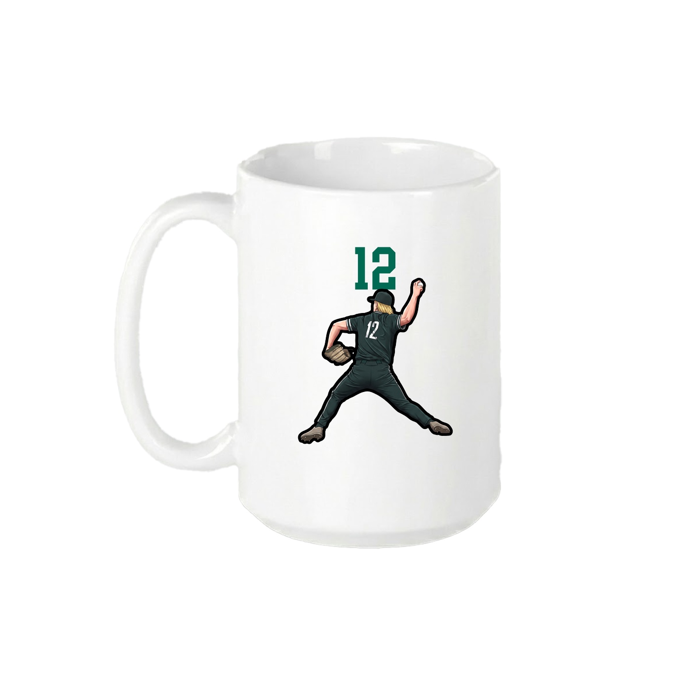 15oz Coffee Mug — Number Top in White