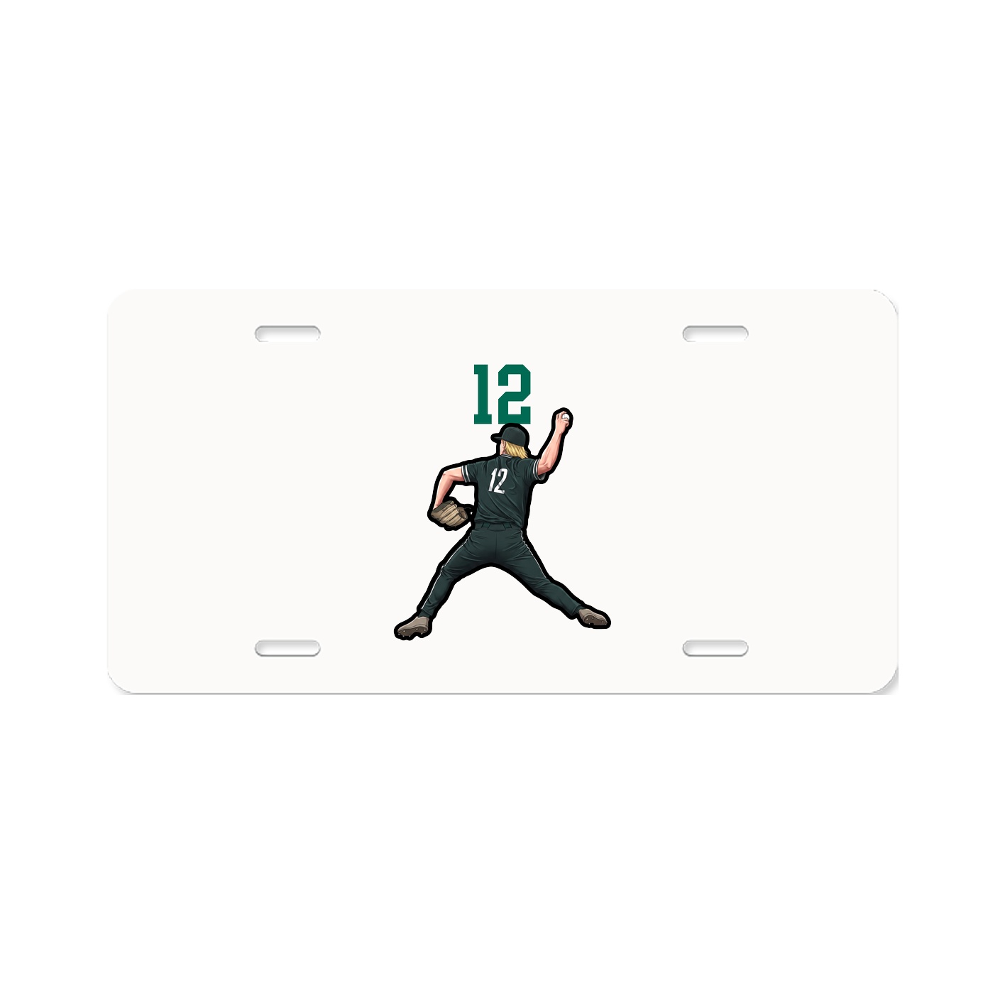 License Plate — Number Top in Classic