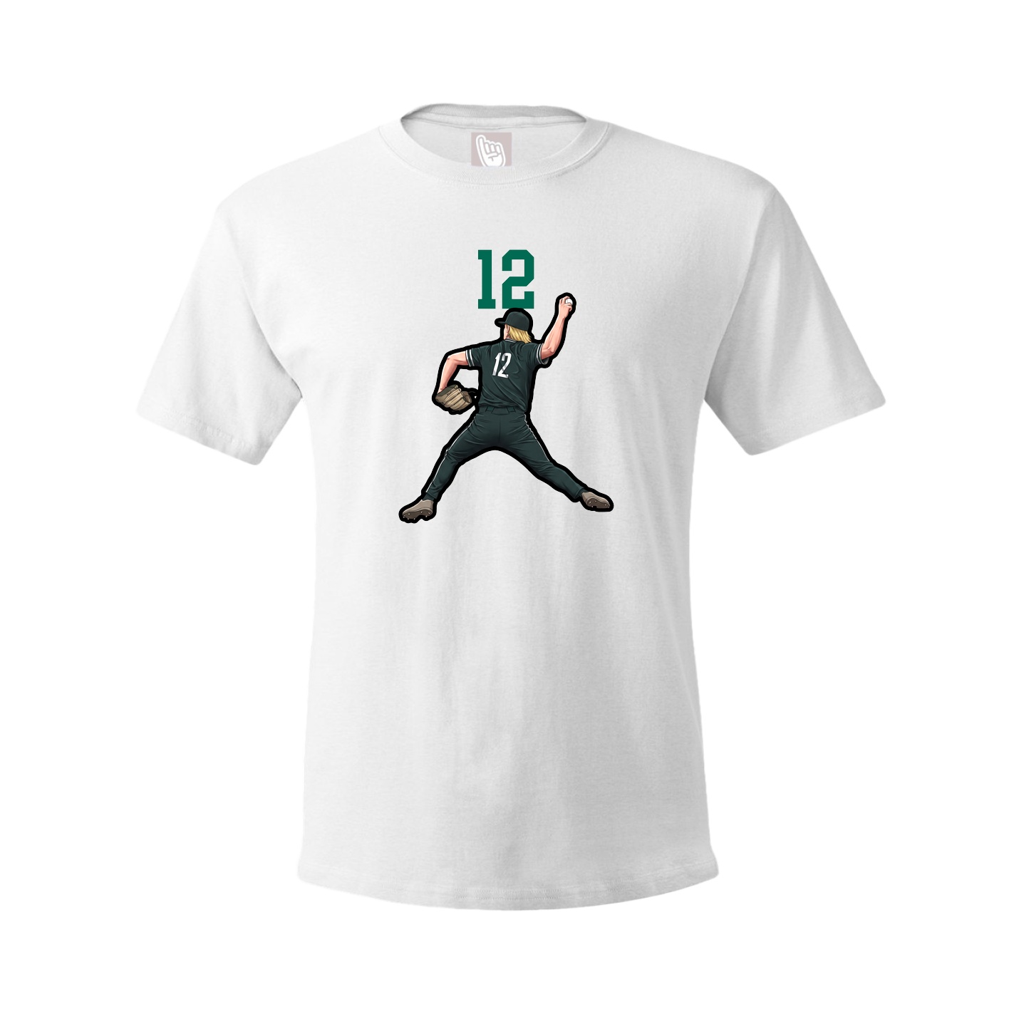 Youth Tee — Number Top in White