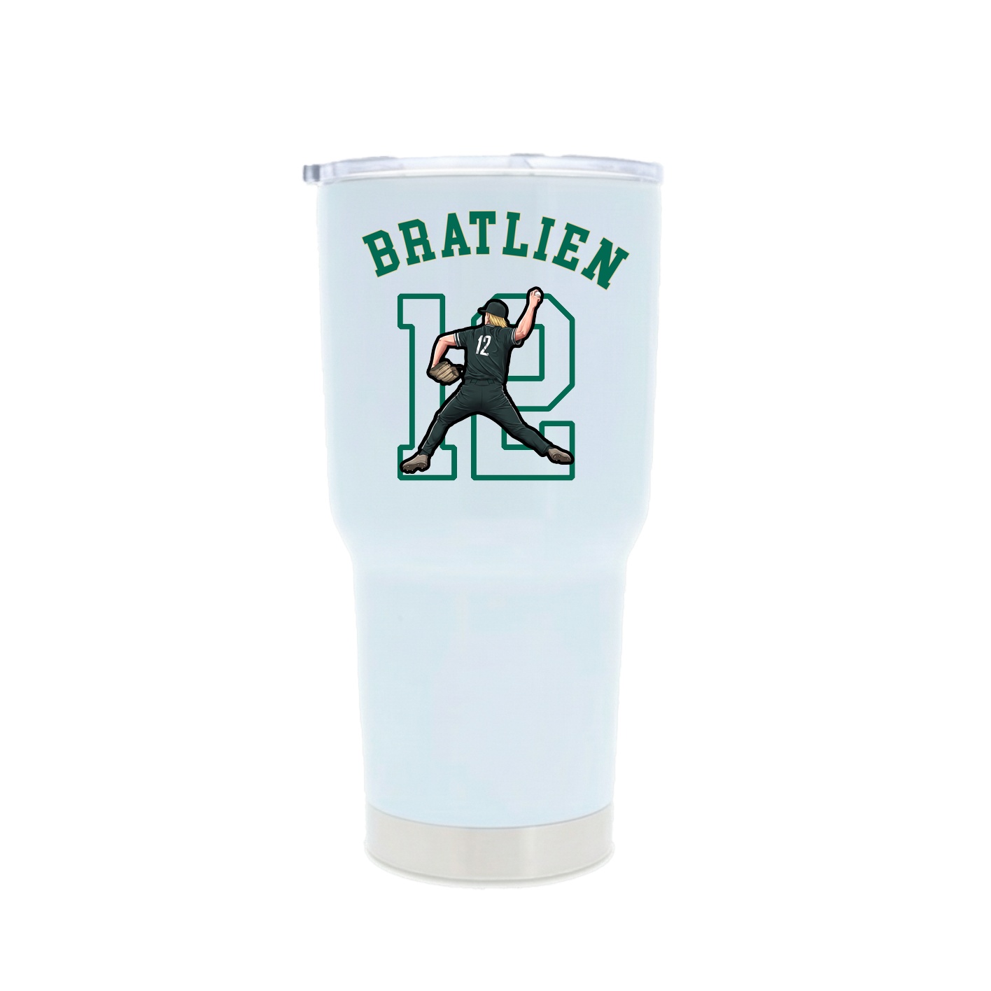 30oz Stainless Steel Tumbler — Shirsey Arch in White