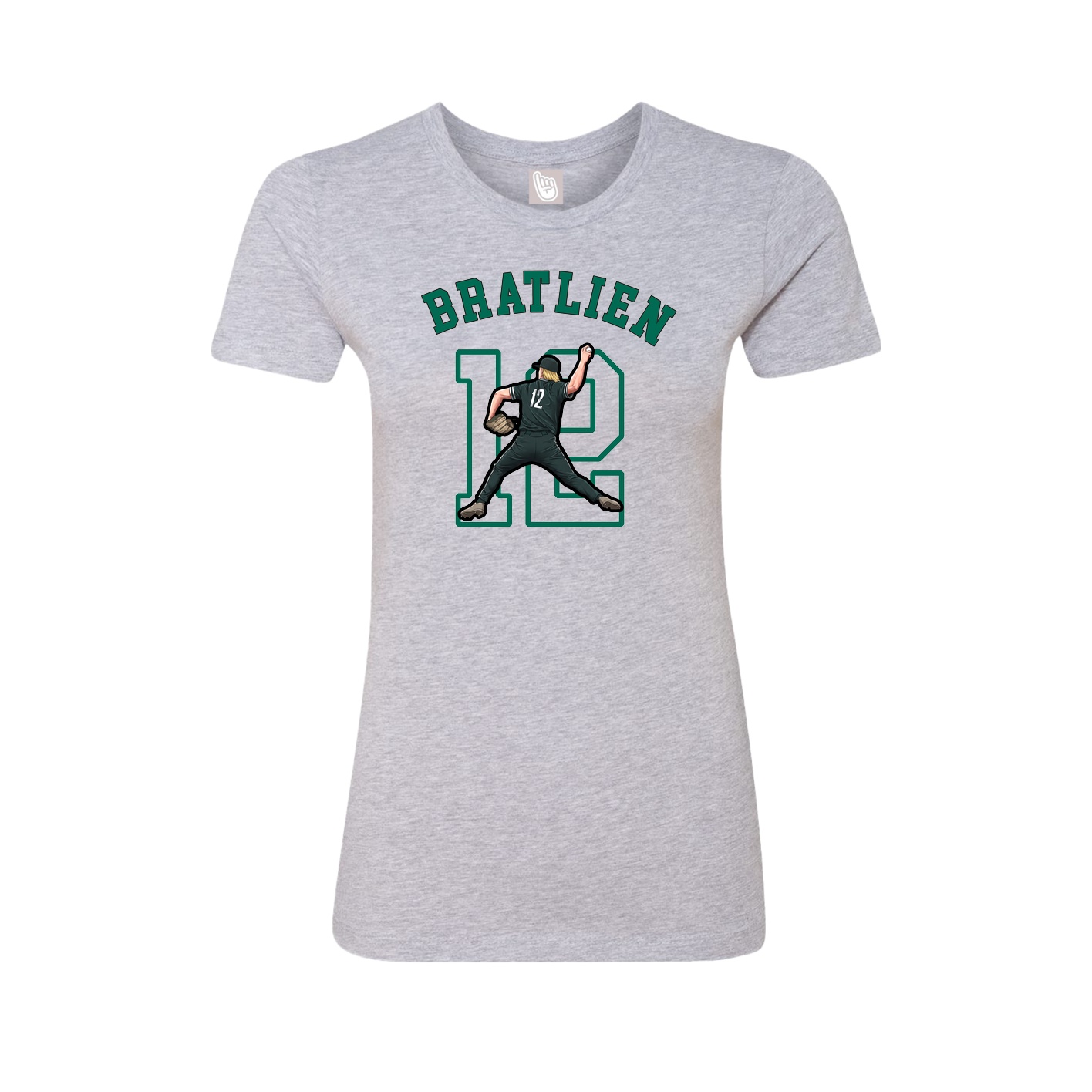 Fitted Women's Tee — Shirsey Arch in Grey