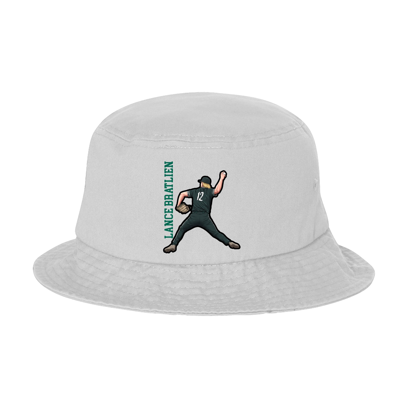 Bucket Cap — Name Vertical in White