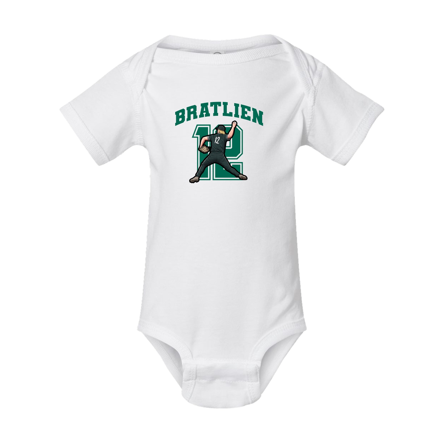 Baby Onesie — Number in White