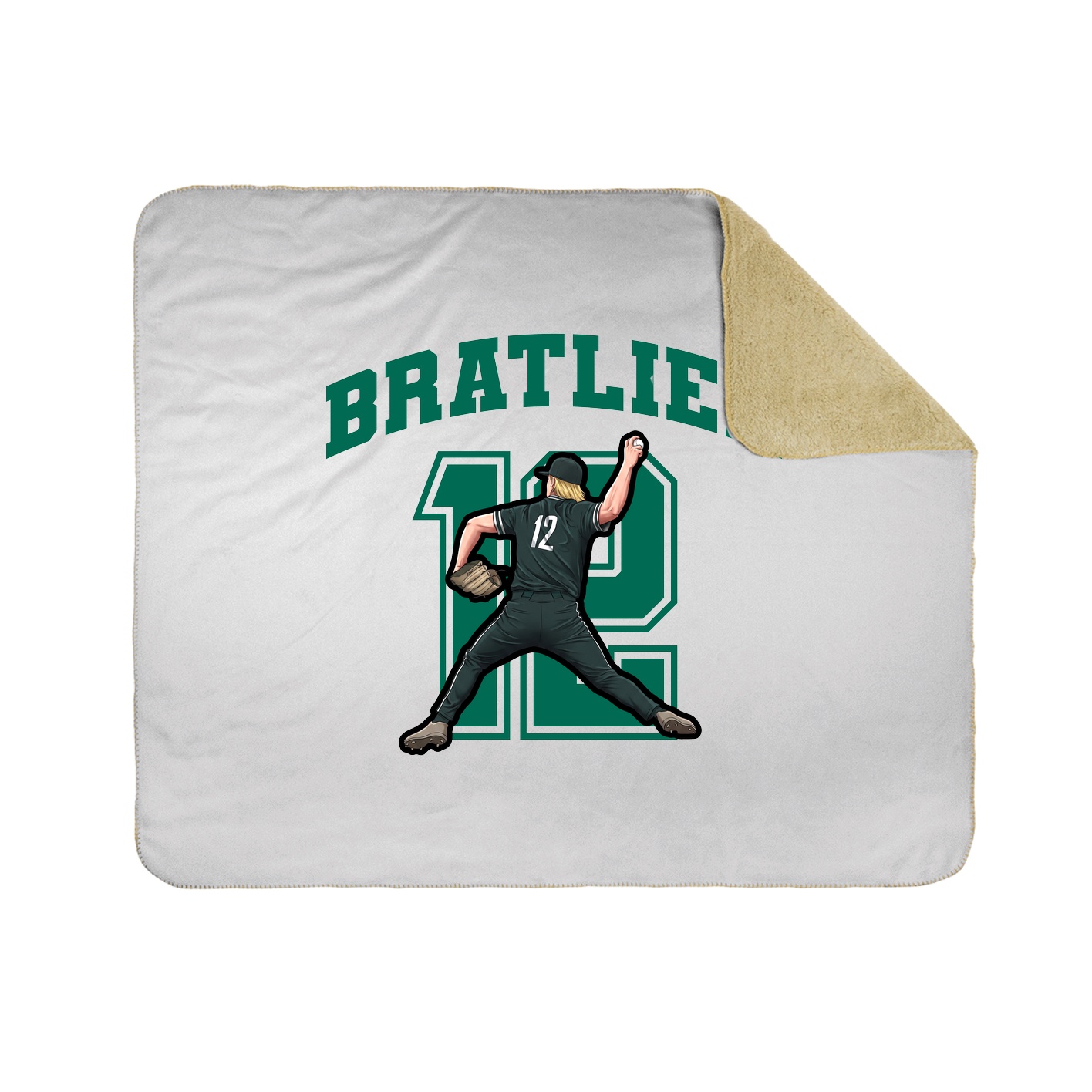 Throw Blanket — Number in White