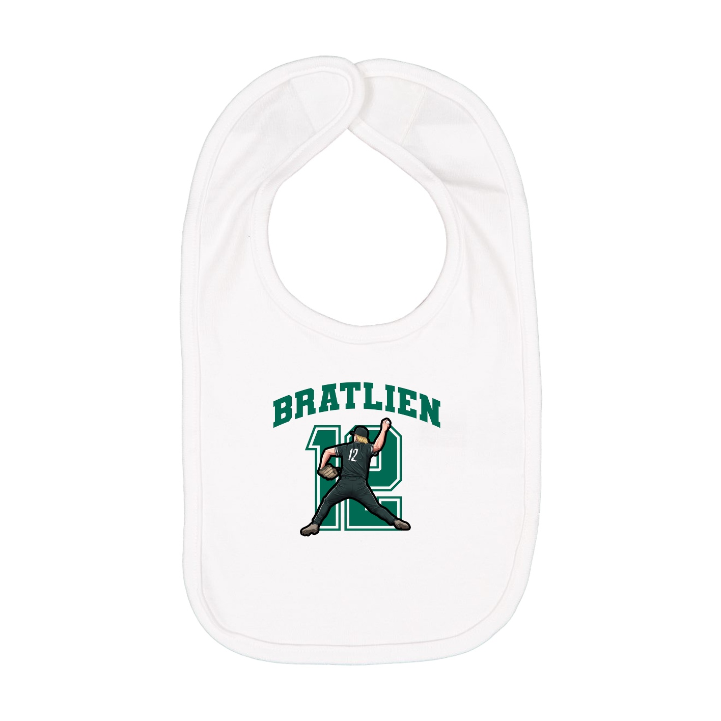 Infant Bib — Number in White