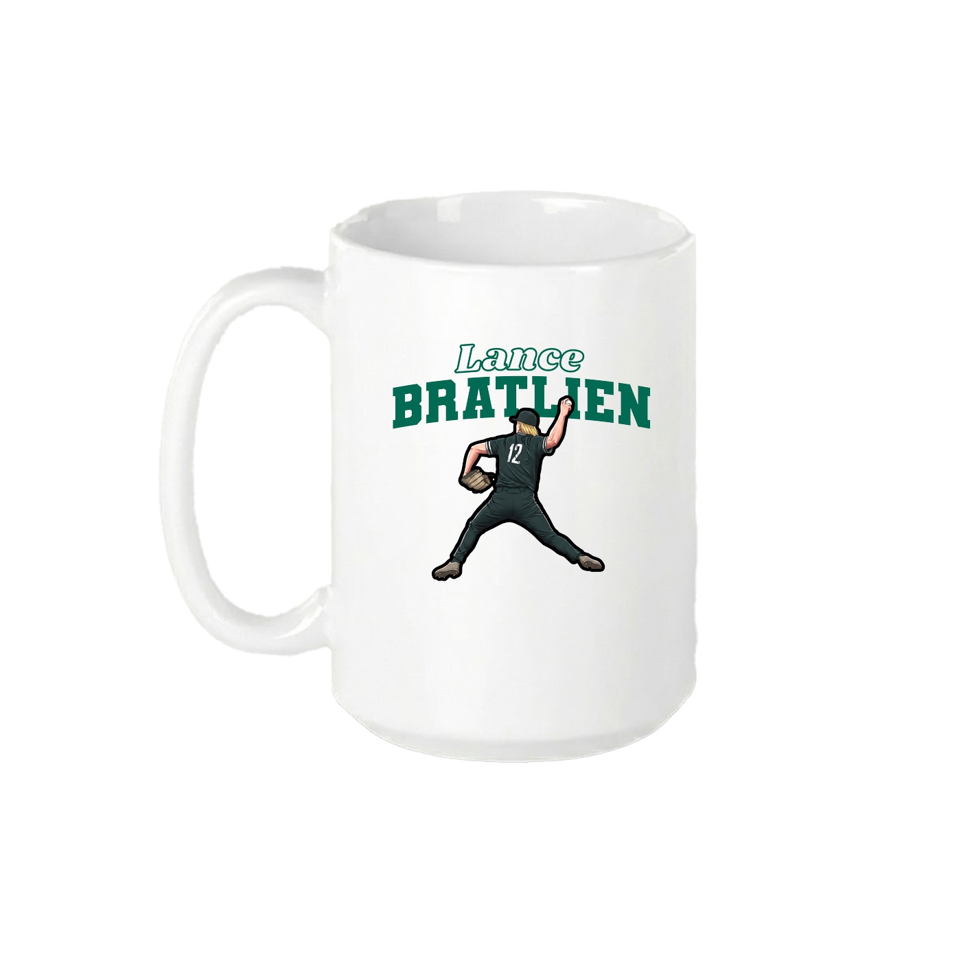 15oz Coffee Mug — Name Arch in White