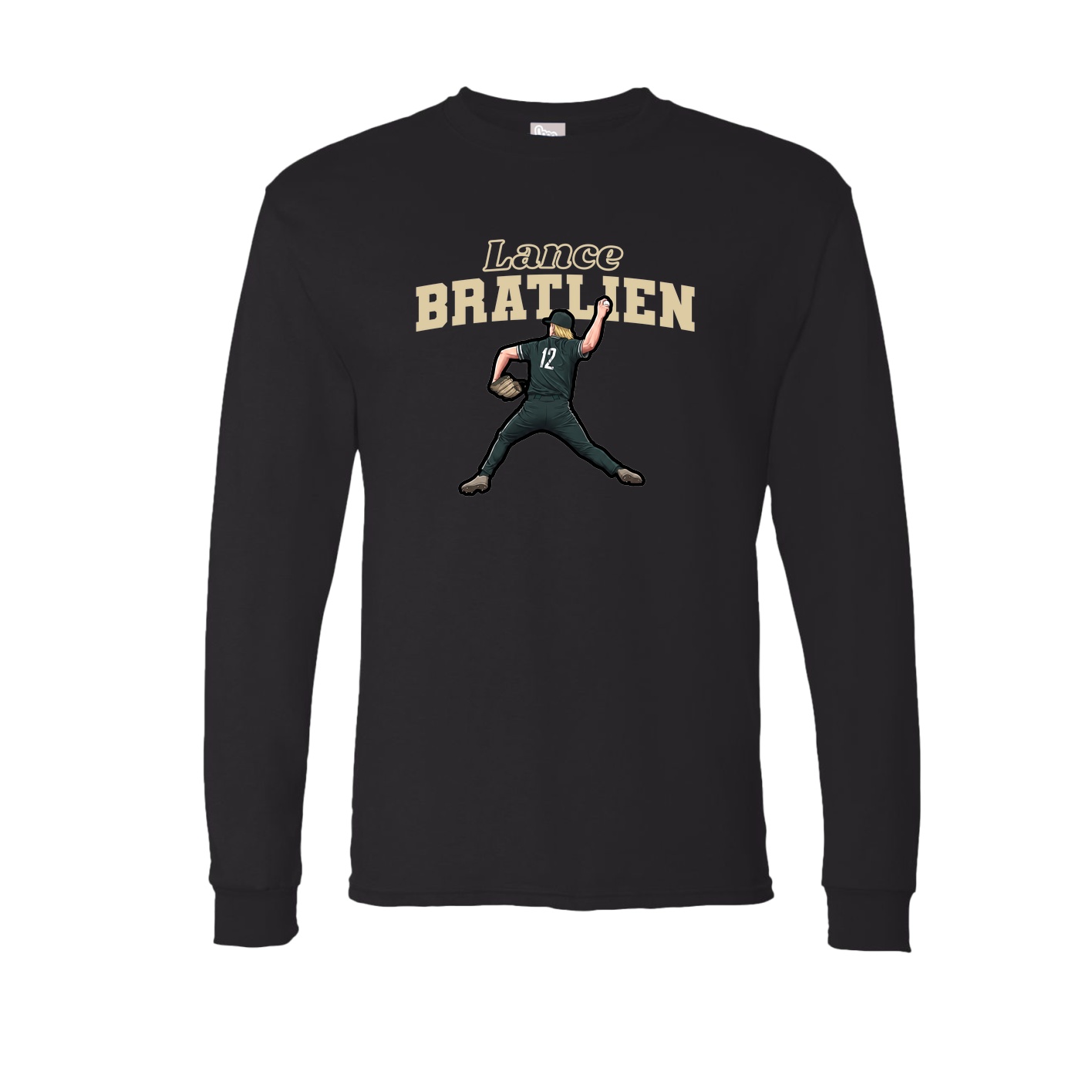 Long Sleeve Tee — Name Arch in Black
