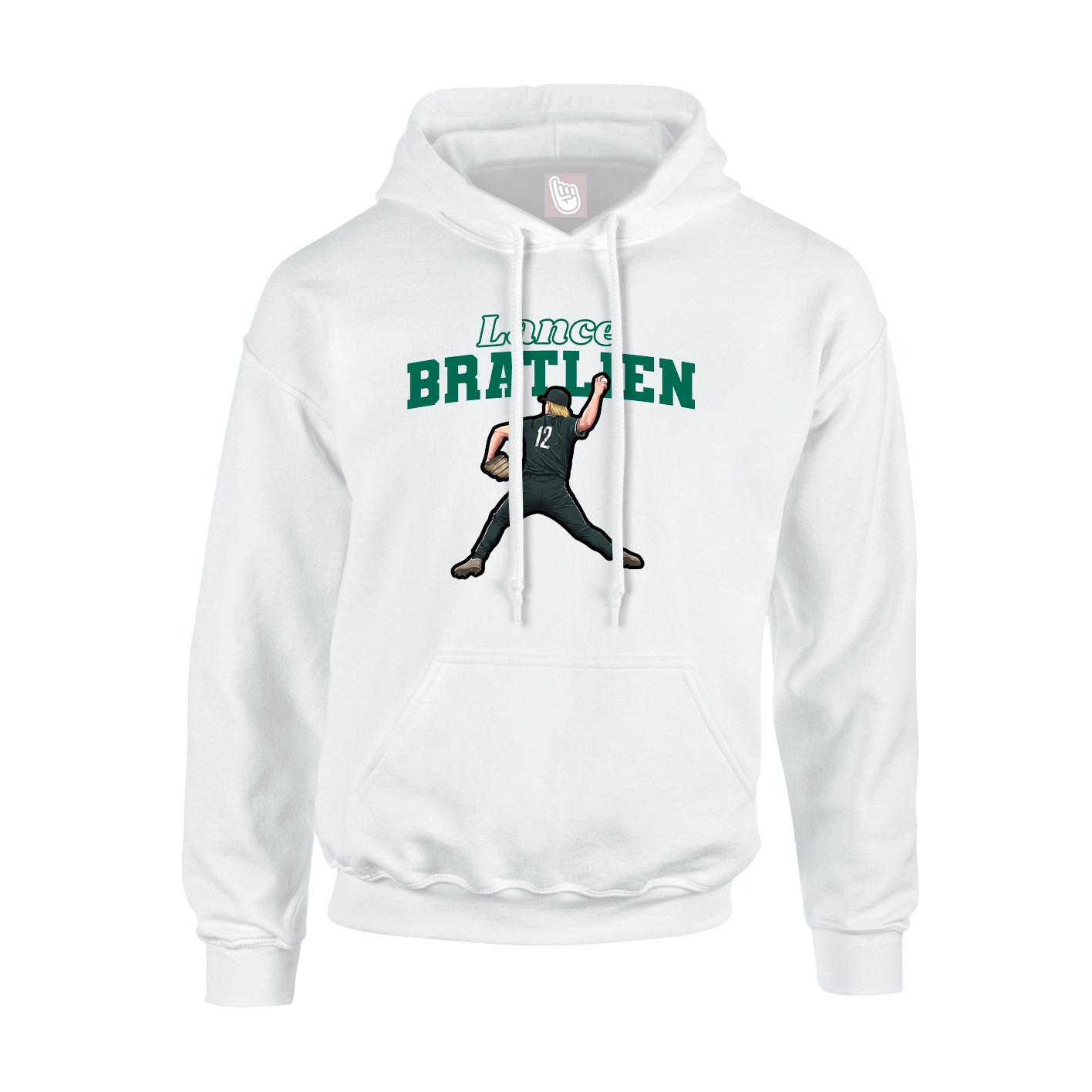 Hoodie — Name Arch in White
