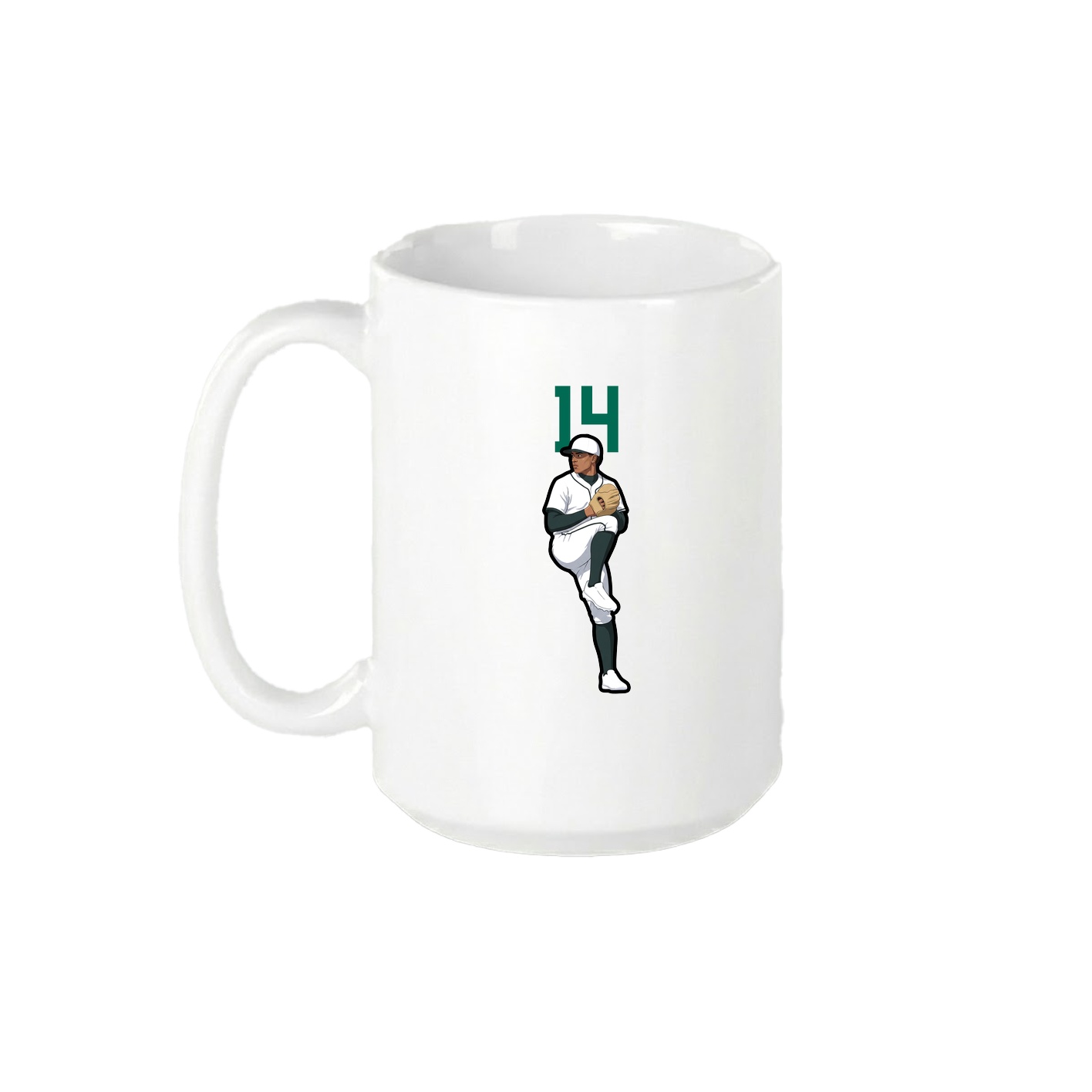 15oz Coffee Mug — Number Top in White