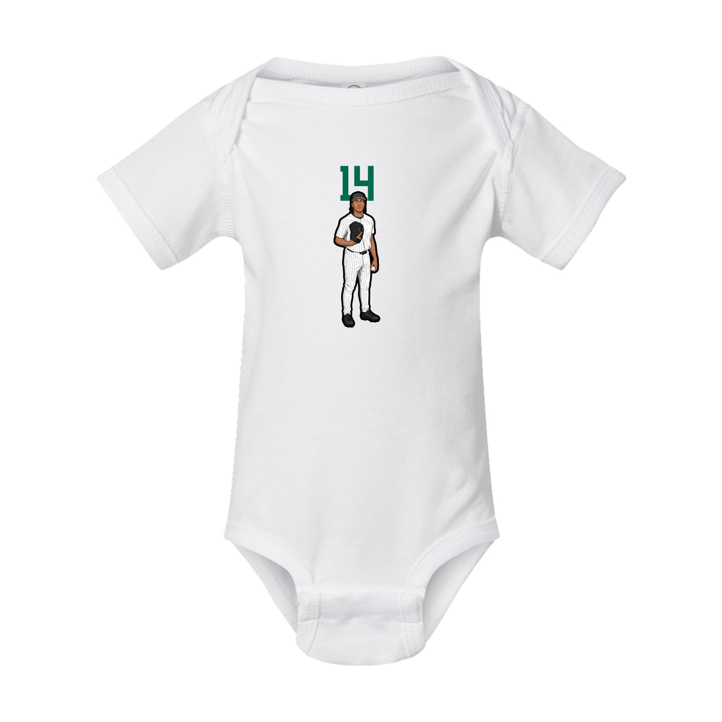 Baby Onesie — Number Top in White