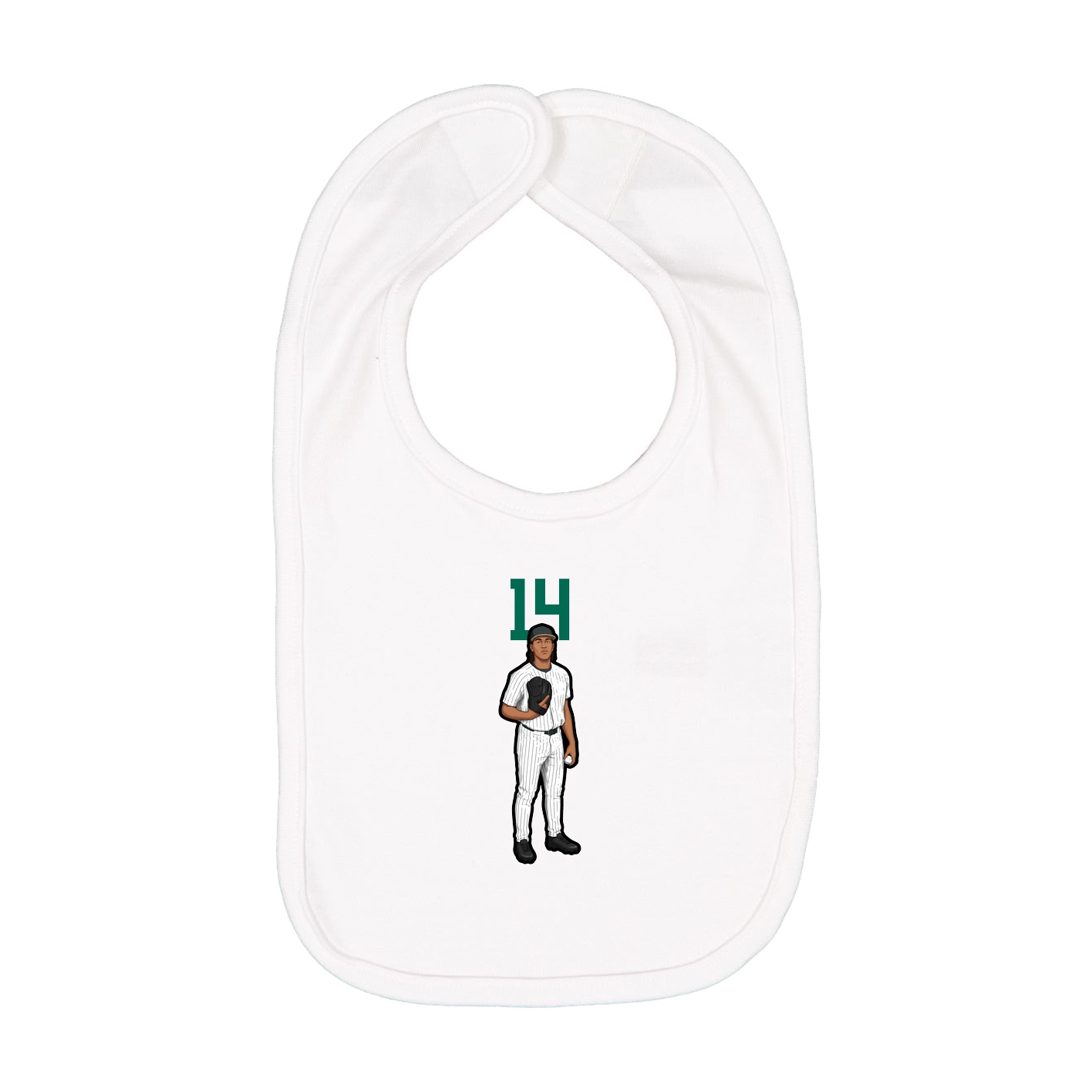 Infant Bib — Number Top in White
