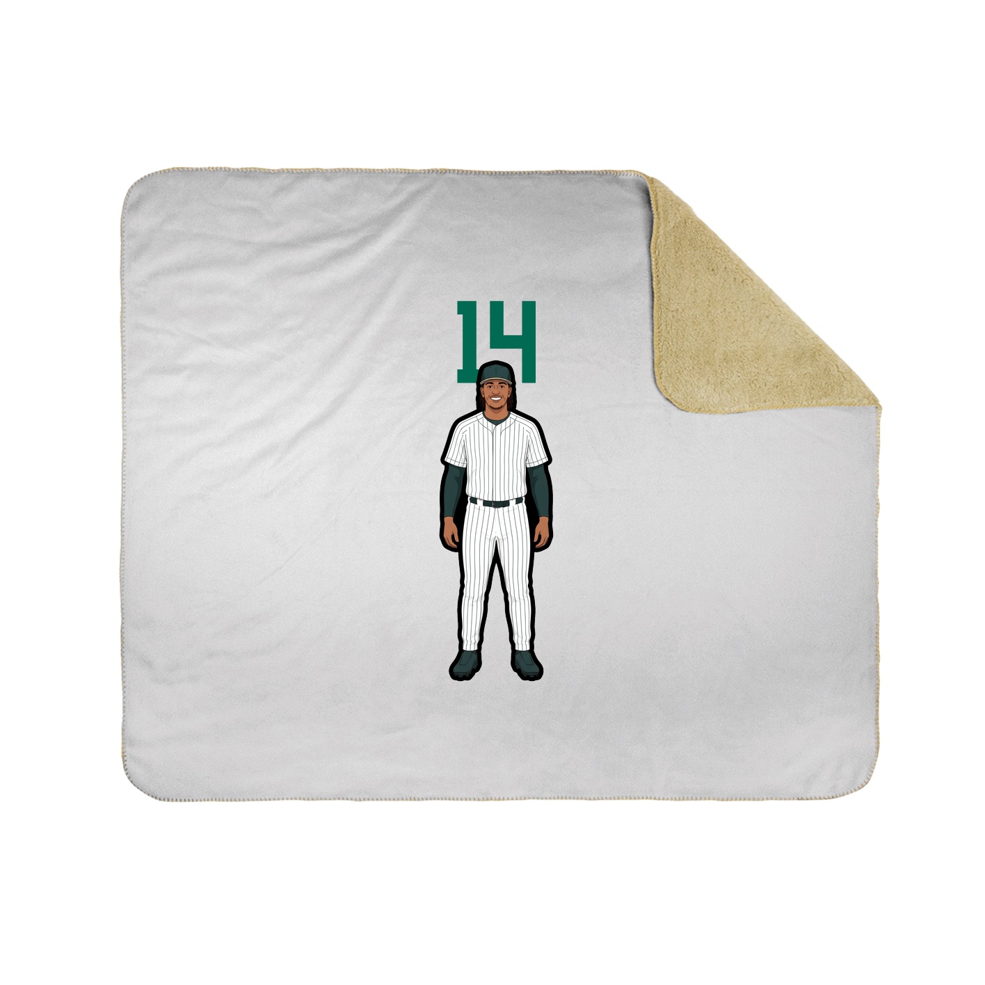 Throw Blanket — Number Top in White