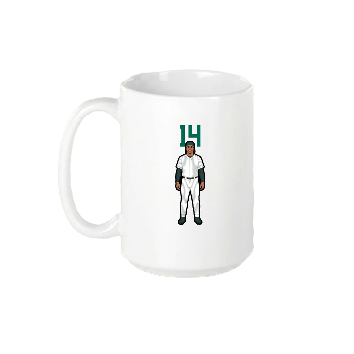 15oz Coffee Mug — Number Top in White